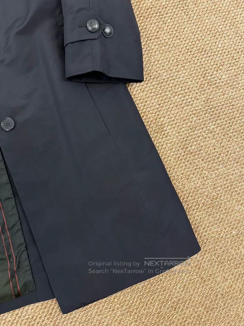 Hermes Hermes Silk Windproof Long Coat Trench Jacket, Black Size S / US 4 / IT 40 - 3 Thumbnail