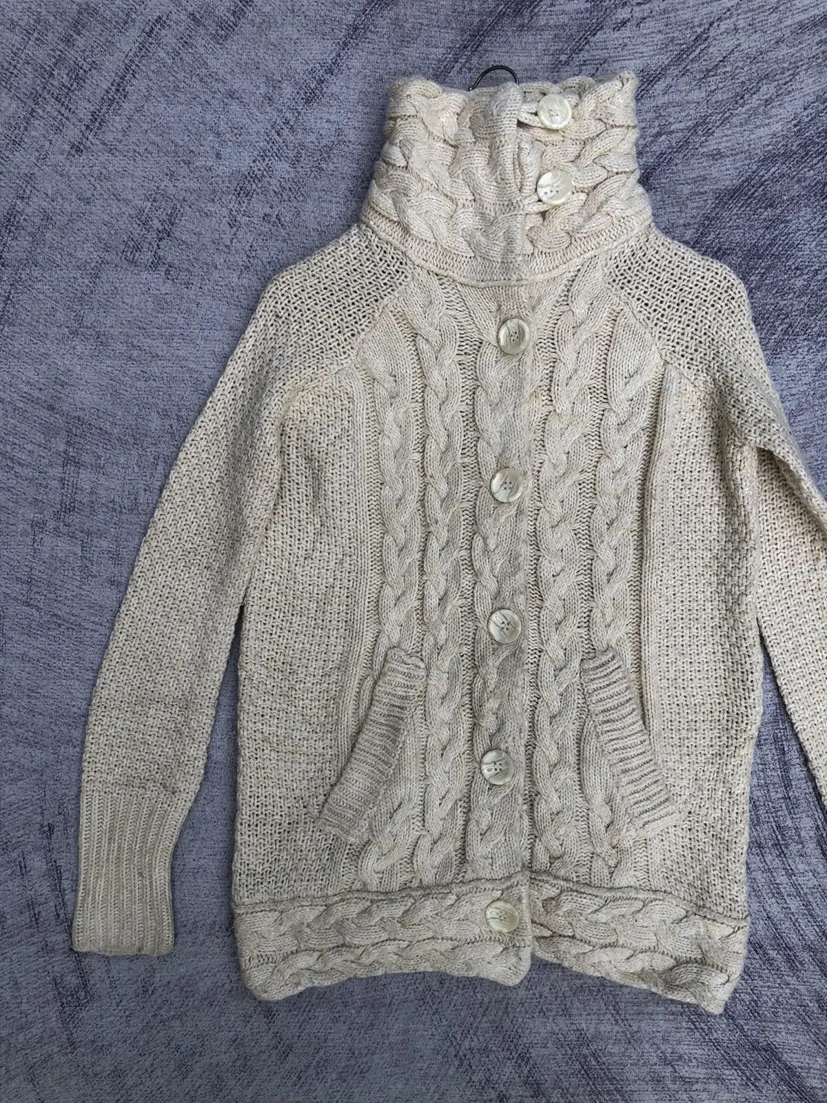 Aran Isles Knitwear × Designer Cardigan Plain Design Luxury Pattern With Pocket Size US M / EU 48-50 / 2 - 3 Thumbnail
