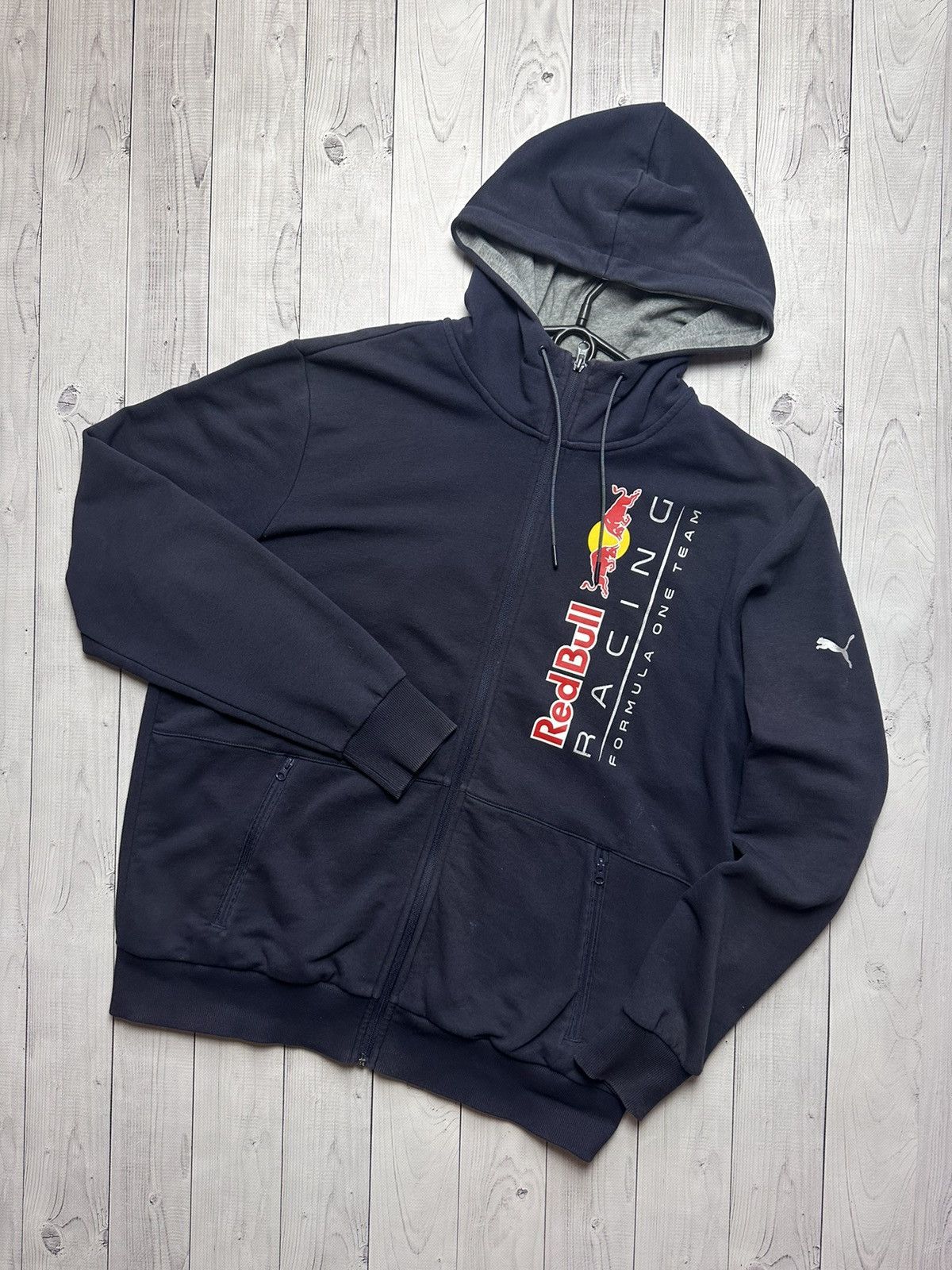 Vintage puma racing Red Bull zip hoodie size L