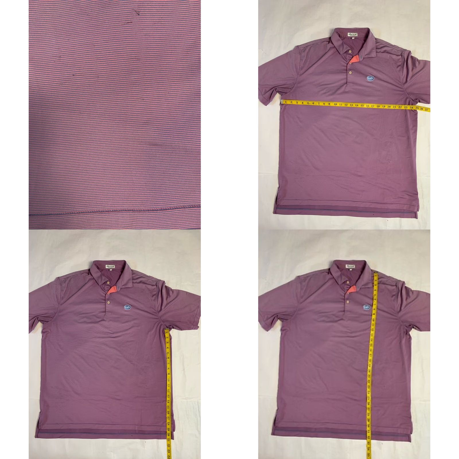 Peter Millar Peter Millar Summer Comfort Polo Shirt Mens XL Purple Striped Performance Rugby Size US XL / EU 56 / 4 - 8 Thumbnail