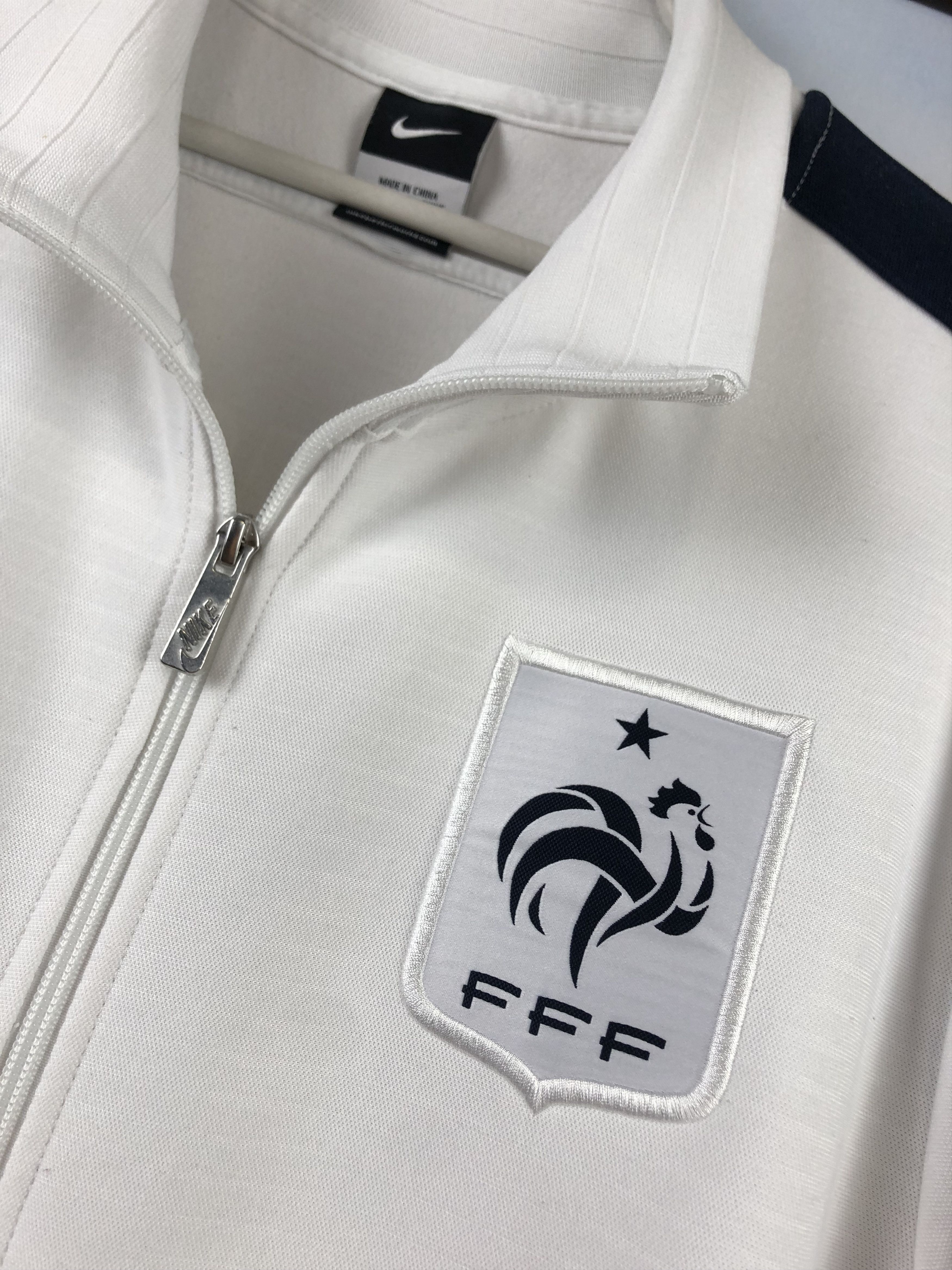Nike France Nike Football Jacket White Track Top Soccer Rare Size US XXL / EU 58 / 5 - 5 Thumbnail