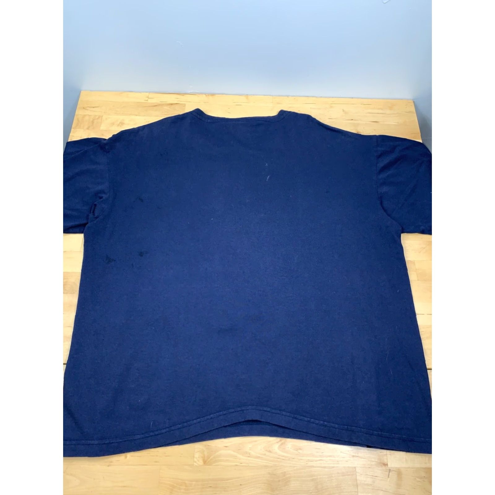 Vintage VINTAGE Casual Wear T-Shirt One Size Blue 1990s Oversized Cotton Casual Mens Womens Size ONE SIZE - 3 Thumbnail