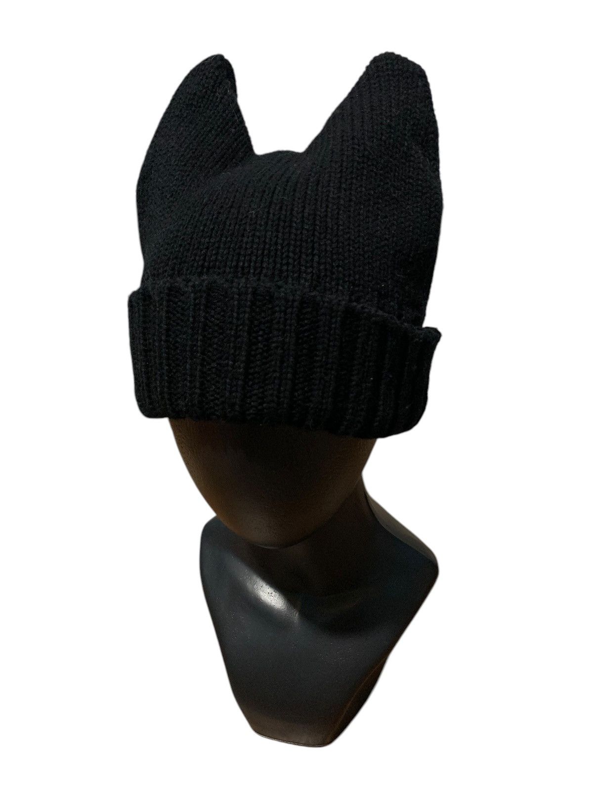 Pre-owned Hysteric Glamour X If Six Was Nine 2000s Devil Horns Knit Gothic Punk Beanie Hats Japanese In Black