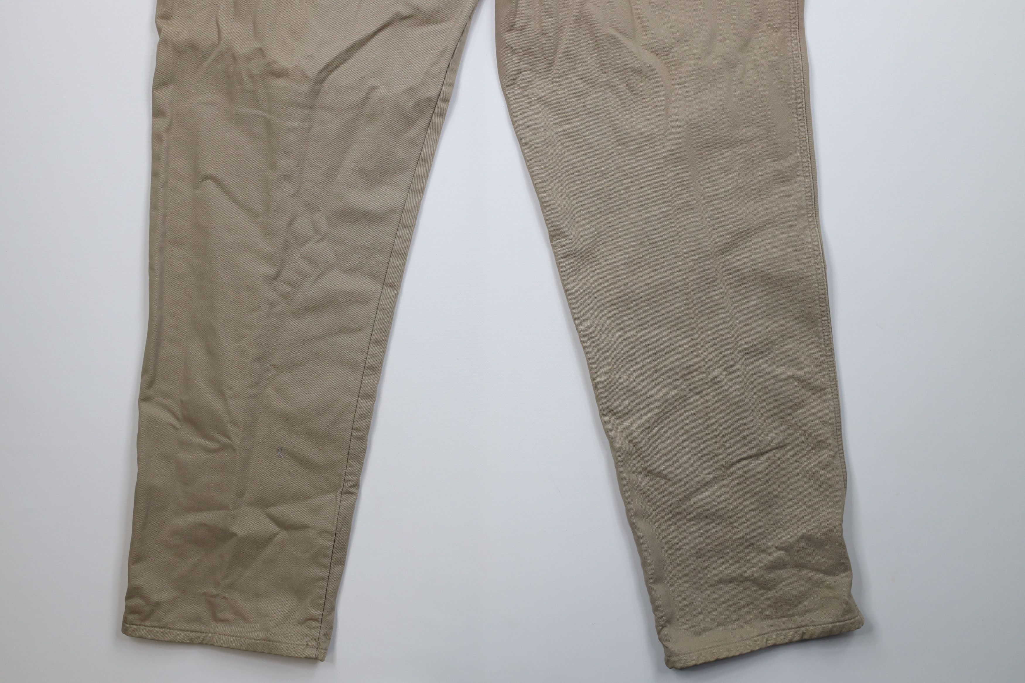 L.L. Bean Vintage 90s LL Bean Flannel Lined Wide Leg Chino Pants USA Size US 38 / EU 54 - 14 Thumbnail