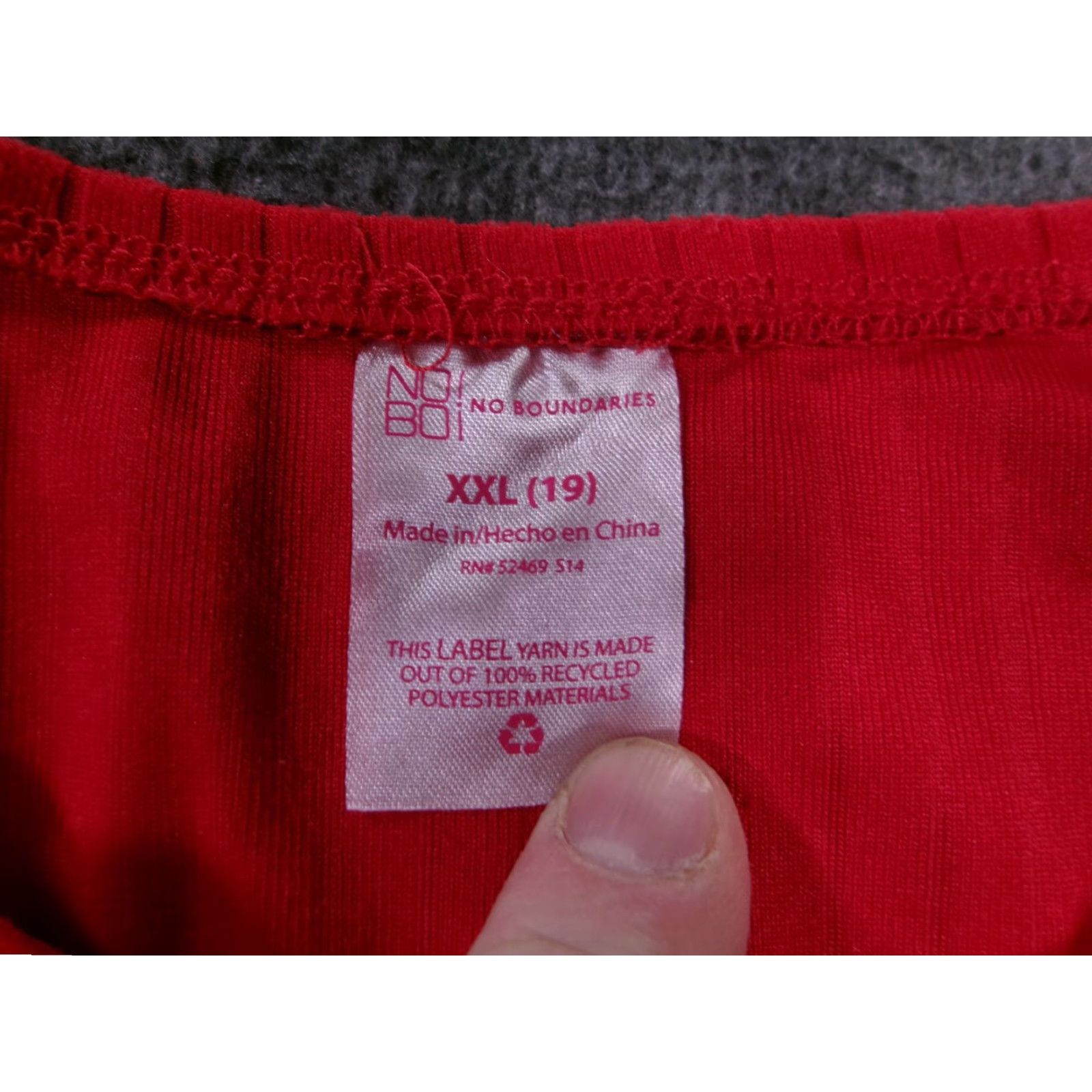 Vintage No Boundaries Womens Tank Cami 2XL Red Ribbed Button Front Ruffle Straps Stretch Size XXL / US 16-18 / IT 52-54 - 6 Thumbnail