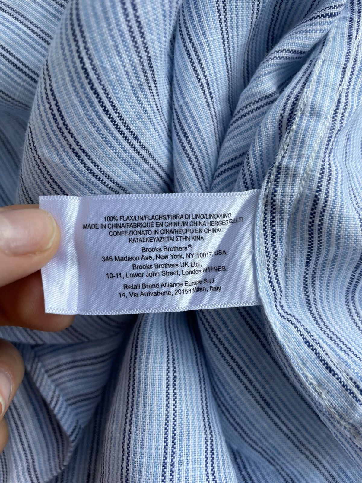Brooks Brothers Brooks Brothers Linen Shirt Size US L / EU 52-54 / 3 - 9 Thumbnail