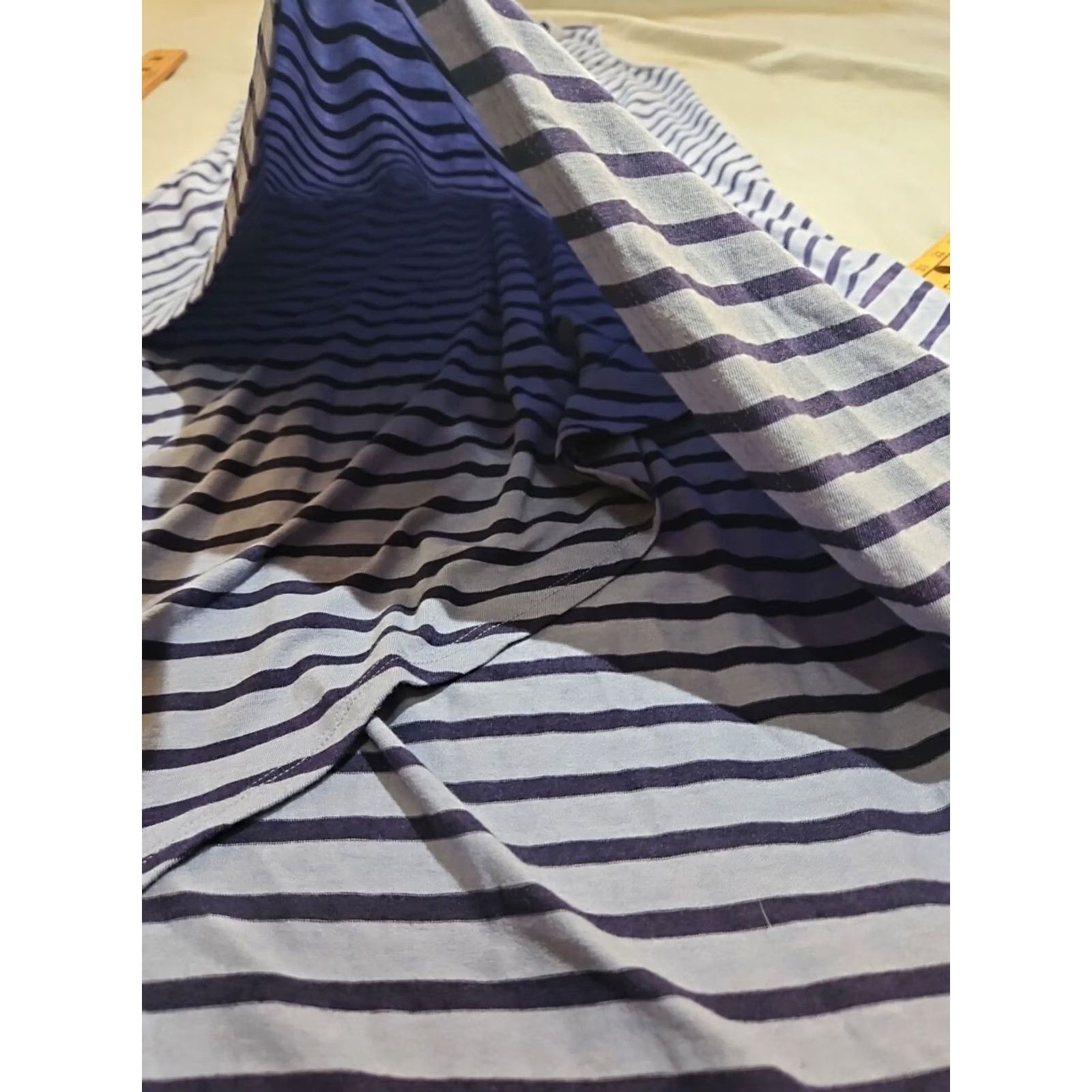 Soft Surroundings Soft Surroundings Sarina Dress Striped Midi Blue Pima Cotton Knit Sleeveless Round Neck Pullover Womens M Size M / US 6-8 / IT 42-44 - 4 Thumbnail