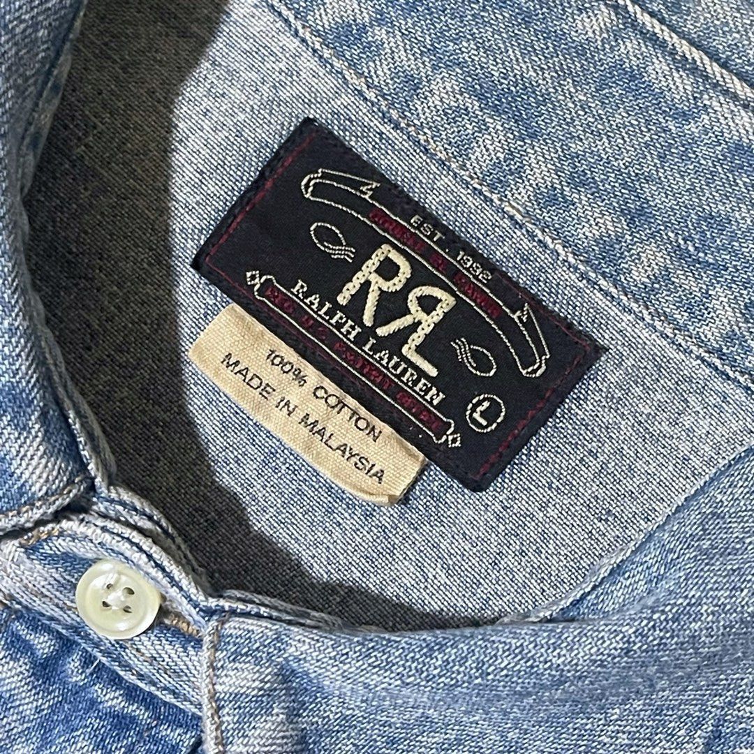RRL Ralph Lauren RRL denim blue shirt Size US M / EU 48-50 / 2 - 4 Thumbnail
