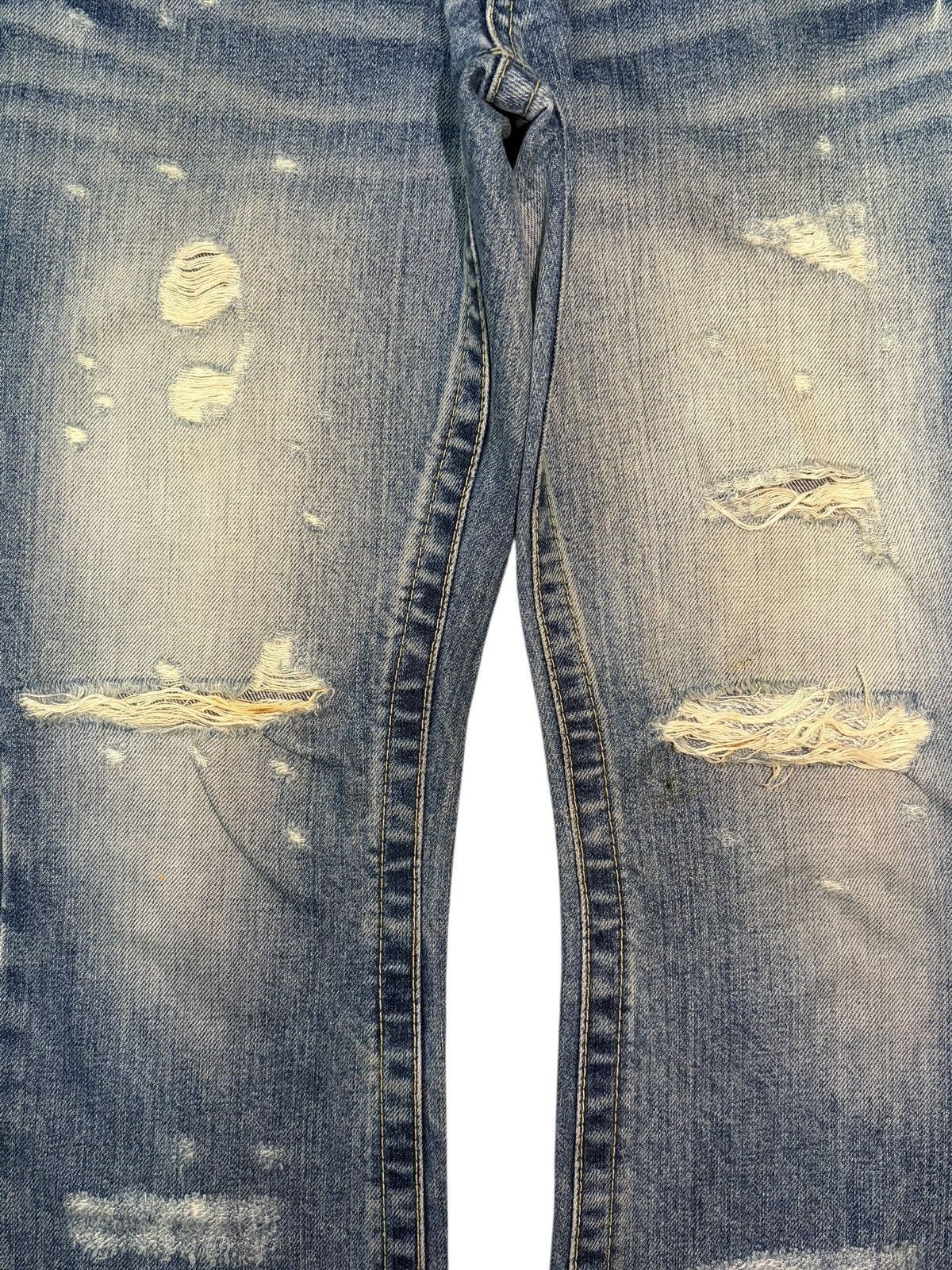 Hysteric Glamour Vintage Japanese Brand Distress Low Rise Flare Jeans Size 27" / US 4 / IT 40 - 3 Thumbnail