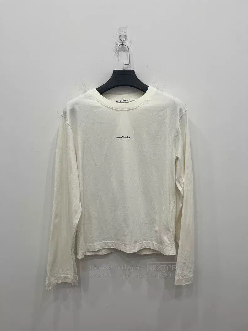 Acne Studios Acne Studios White Letter Embroidered Logo Long Sleeve Size XS / US 0-2 / IT 36-38 - 1 Thumbnail
