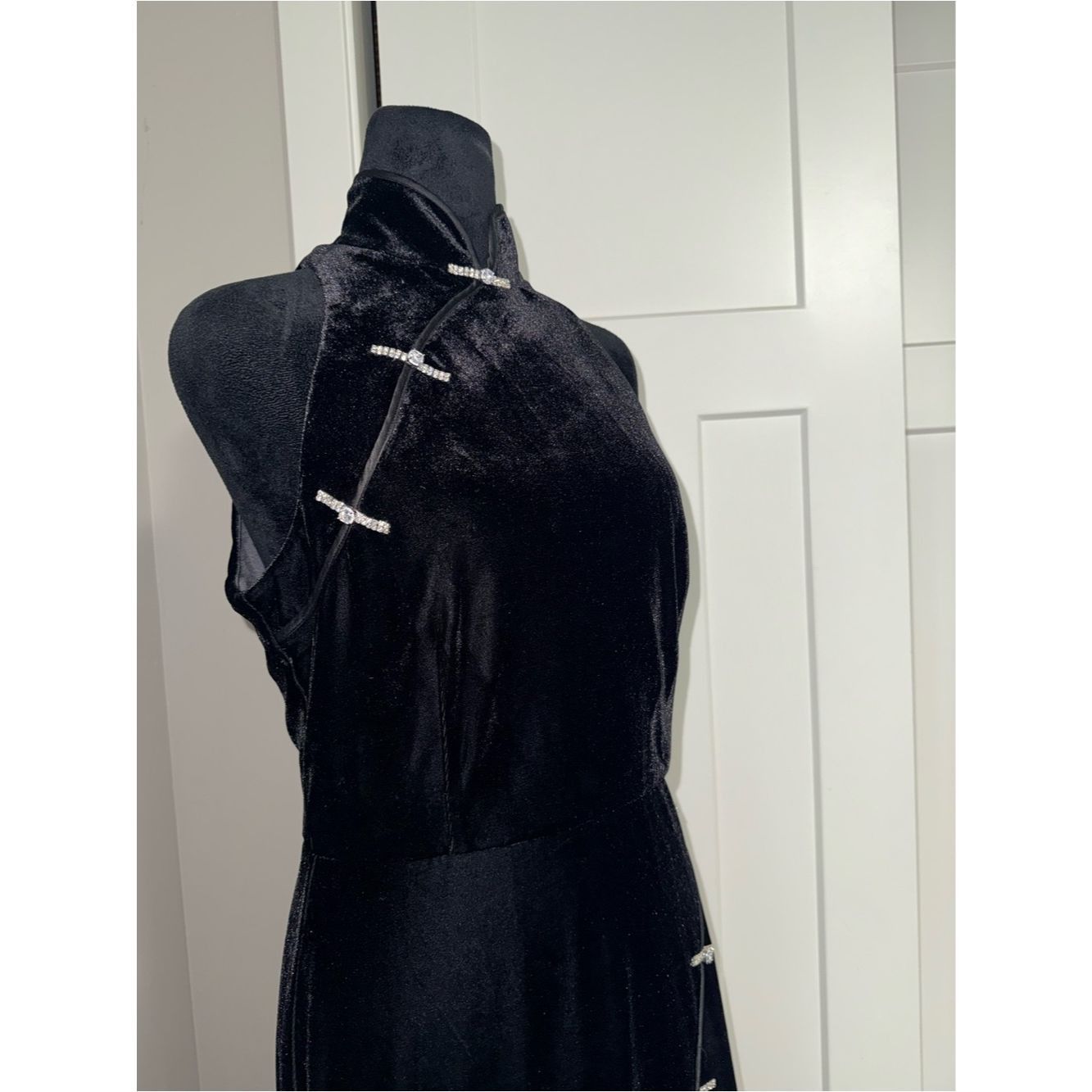 Other Sau Lee Ariana Gown in Black Velvet Size 8 Size M / US 6-8 / IT 42-44 - 6 Thumbnail