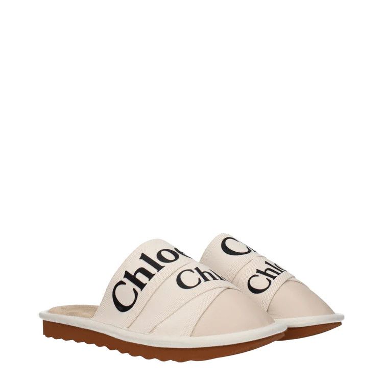Chloe ob1o1e1024 Leather Slippers in Beige Size US 9 / IT 39 - 2 Thumbnail
