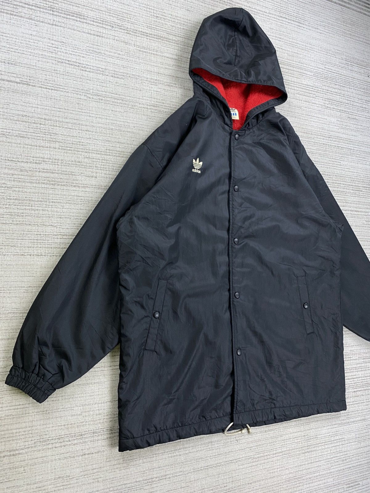 Adidas × Japanese Brand × Vintage Vintage Aiddas Fullbutton Long Coat Jacket Size US XL / EU 56 / 4 - 3 Thumbnail