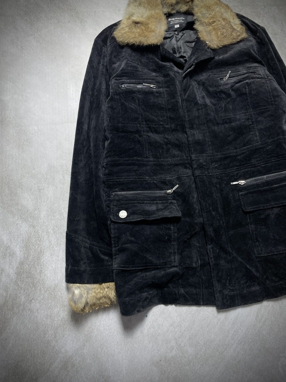 If Six Was Nine 2000’s Drug Store’s - Vkei Style Button Trim Fur Jacket Size US L / EU 52-54 / 3 - 3 Thumbnail