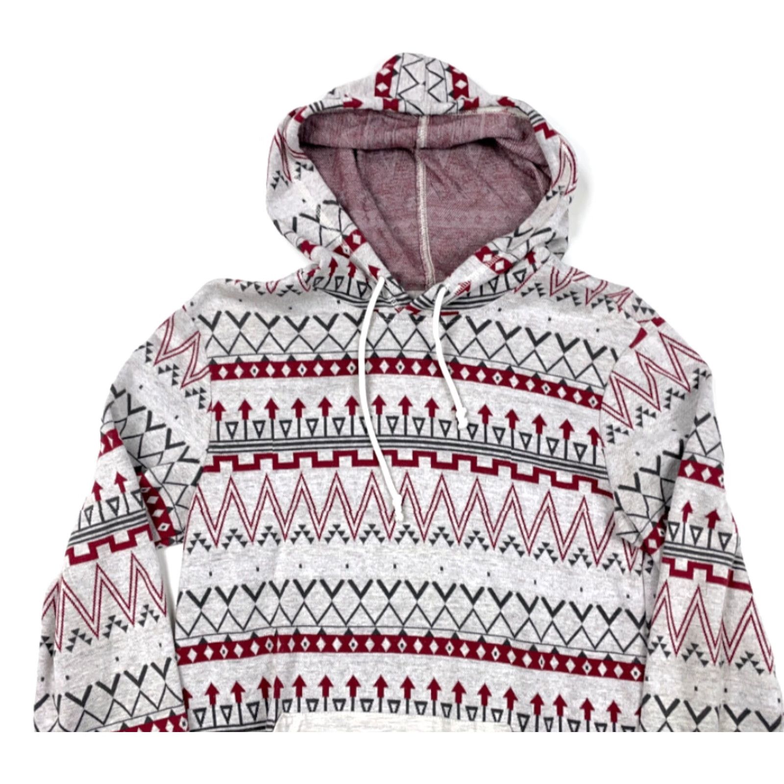 Vintage On the Byas Hoodie Pullover Geometric Aztec Pattern Sweatshirt Crew Neck S Gray Men Size US S / EU 44-46 / 1 - 3 Thumbnail