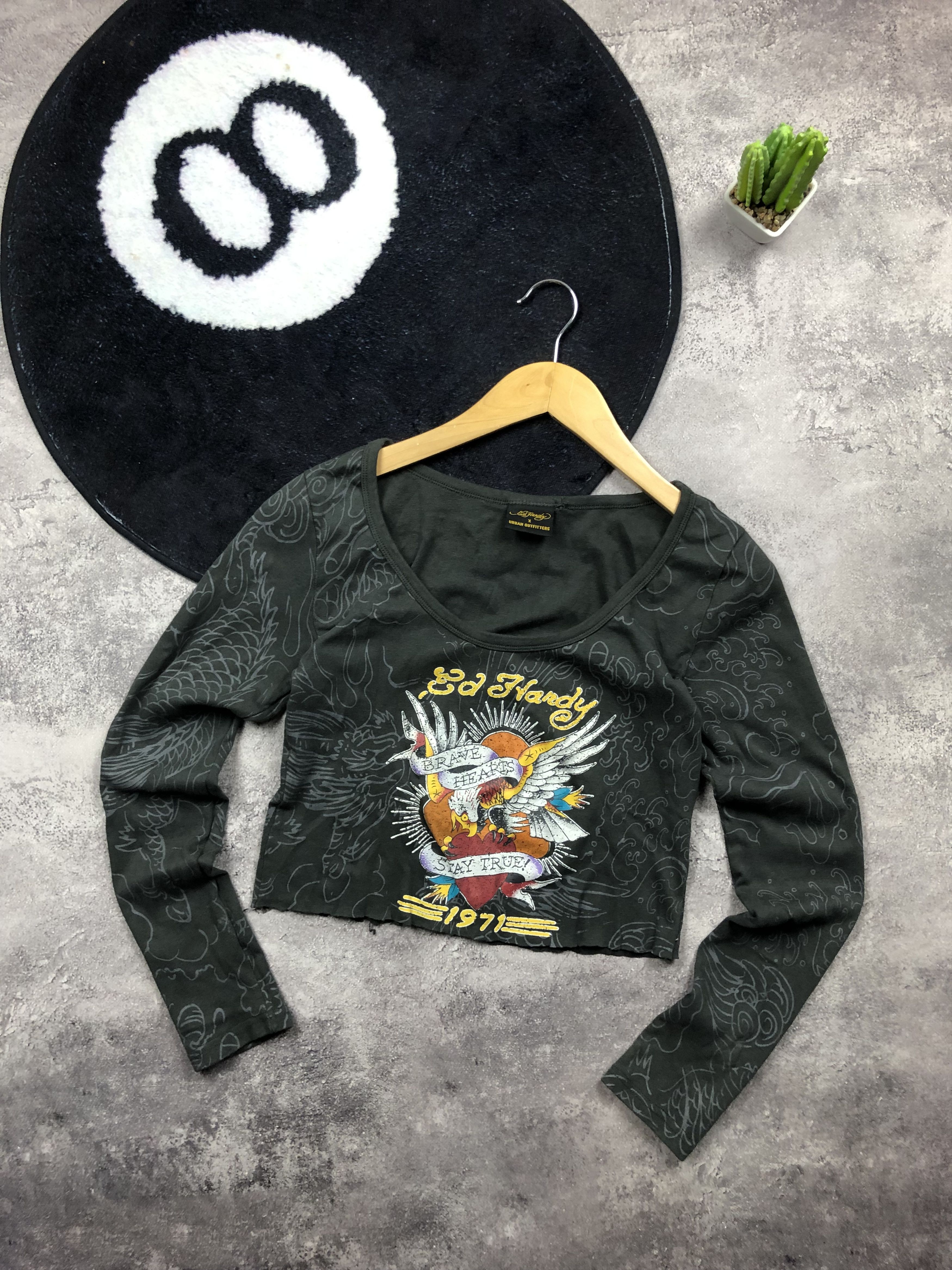 Ed Hardy ED HARDY x URBAN OUTFITTERS Longsleeve Big Logo Y2k Size S / US 4 / IT 40 - 1 Thumbnail