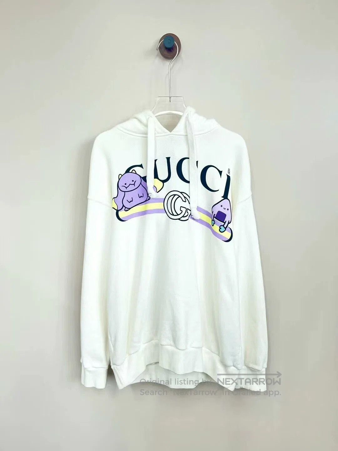 Gucci gucci white logo hooded sweatshirt xs size. Size XS / US 0-2 / IT 36-38 - 1 Thumbnail