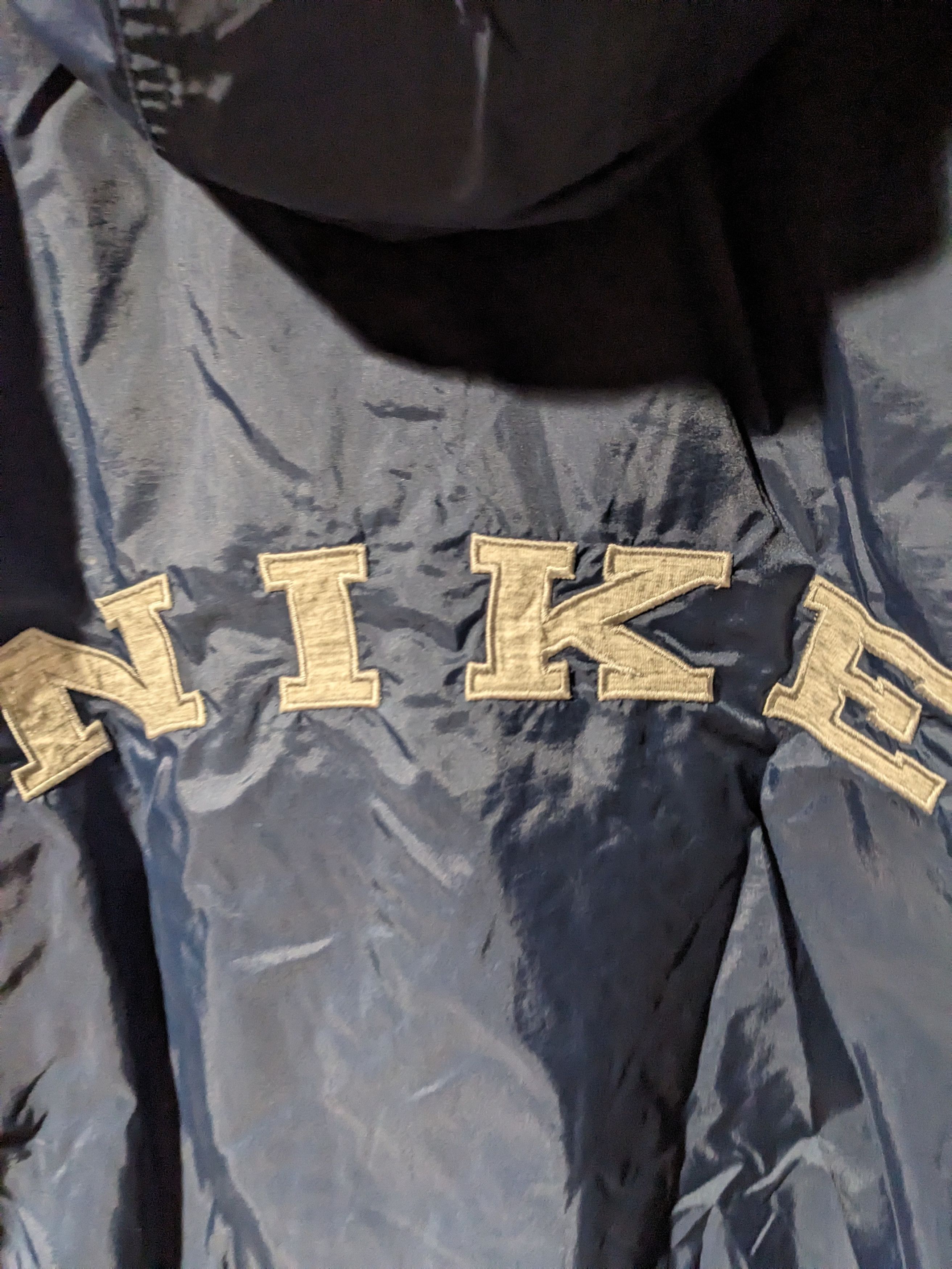 Nike × Vintage Vintage 90s Nike Spell Out Blue Medium Windbreaker Size US M / EU 48-50 / 2 - 2 Thumbnail
