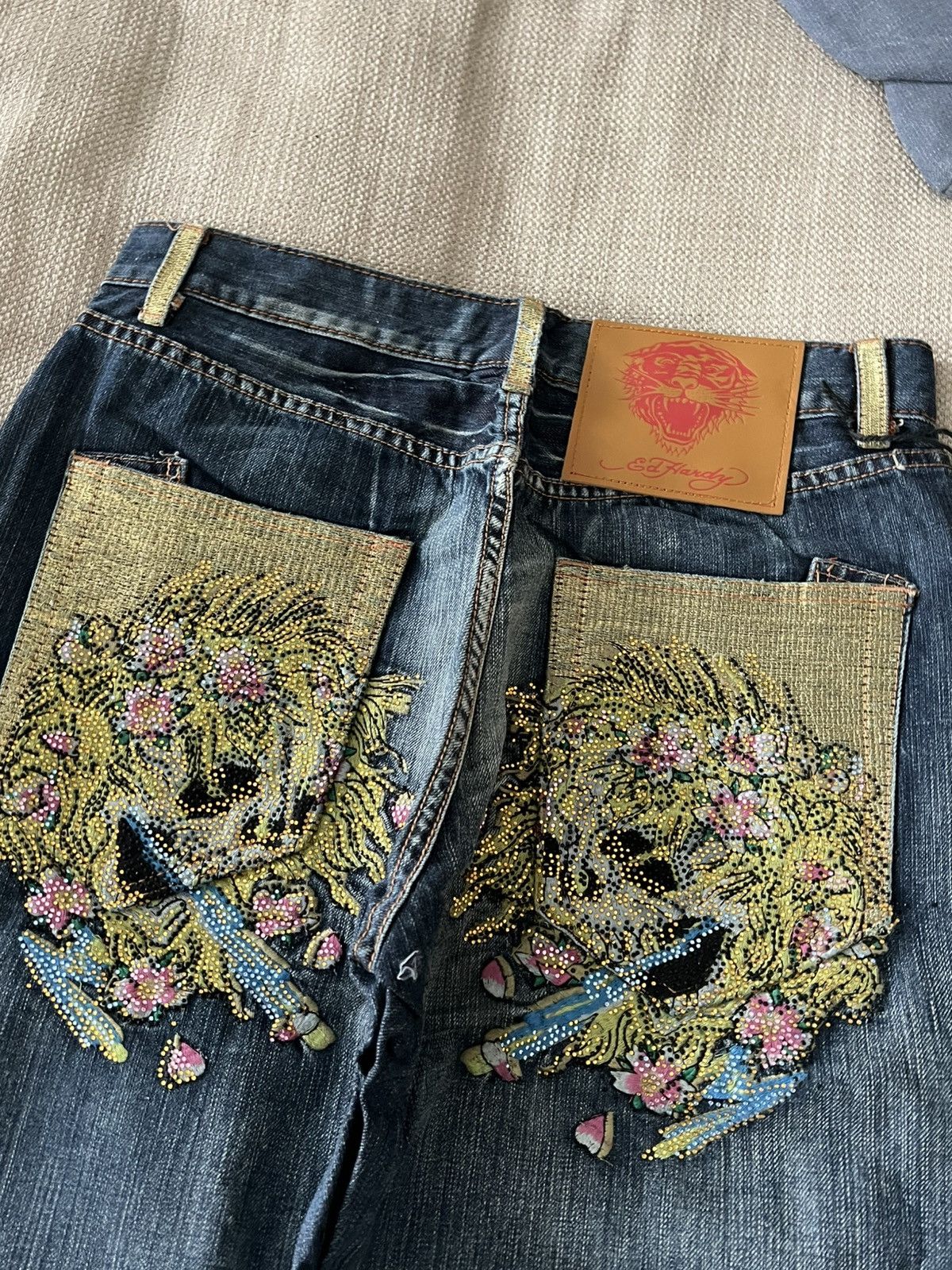 Ed Hardy Vintage 💥 Ed Hardy Jeans by Christian Audigier Pants Size US 32 / EU 48 - 6 Thumbnail