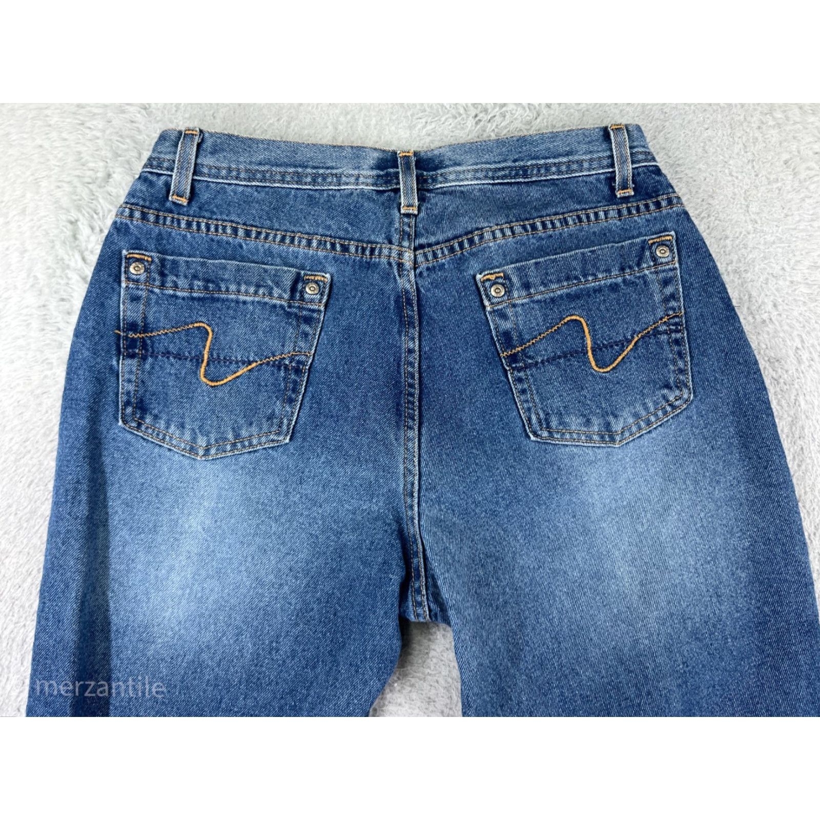 Vintage VINTAGE ZENA Jeans Womens 12 Blue Denim Bootcut 100% Cotton Y2K High Rise Size 34" / US 12 / IT 48 - 3 Thumbnail