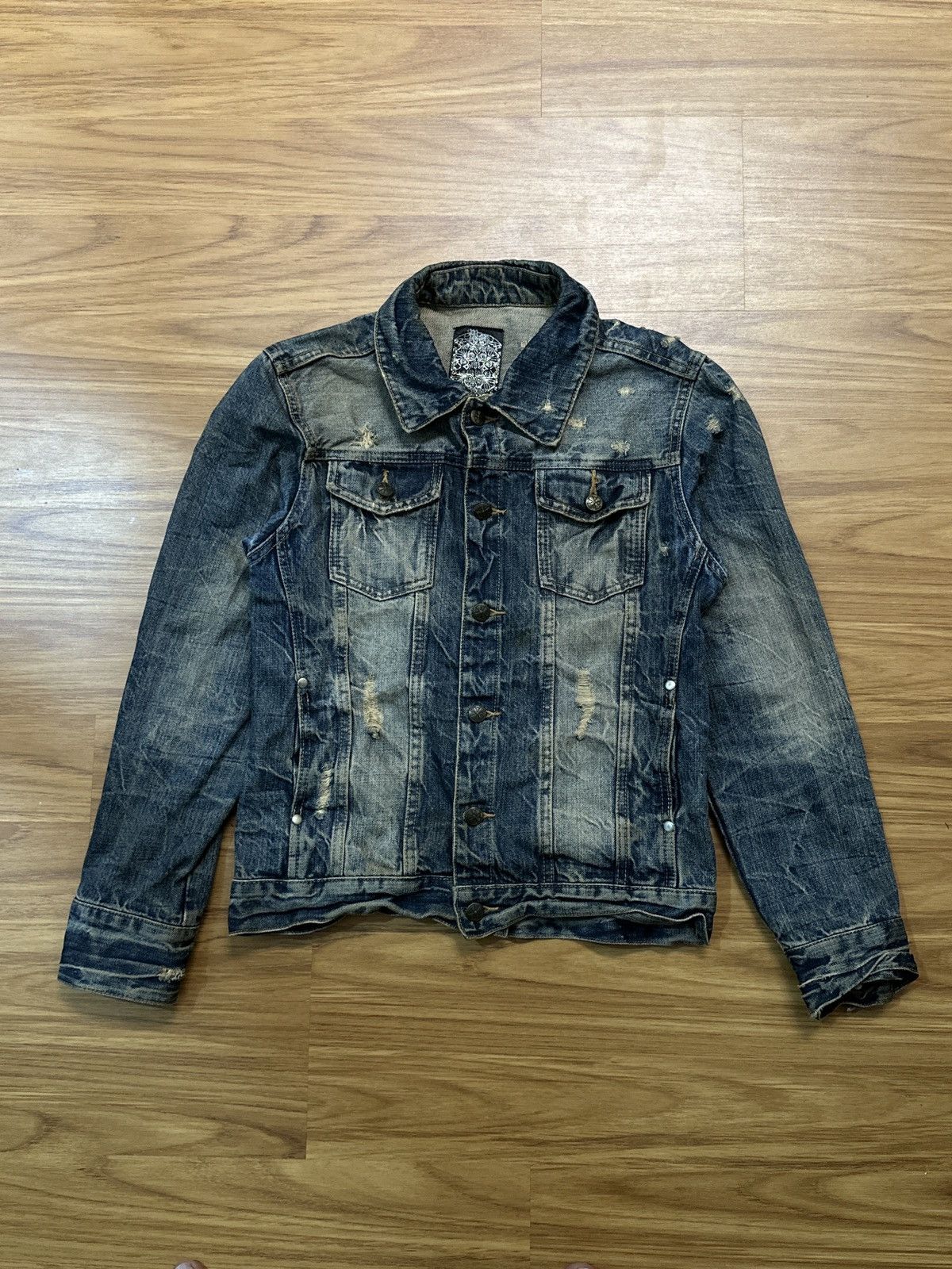 KMRii Midas Punk Destroy Button Zipper Denim Jacket Size US S / EU 44-46 / 1 - 25 Thumbnail