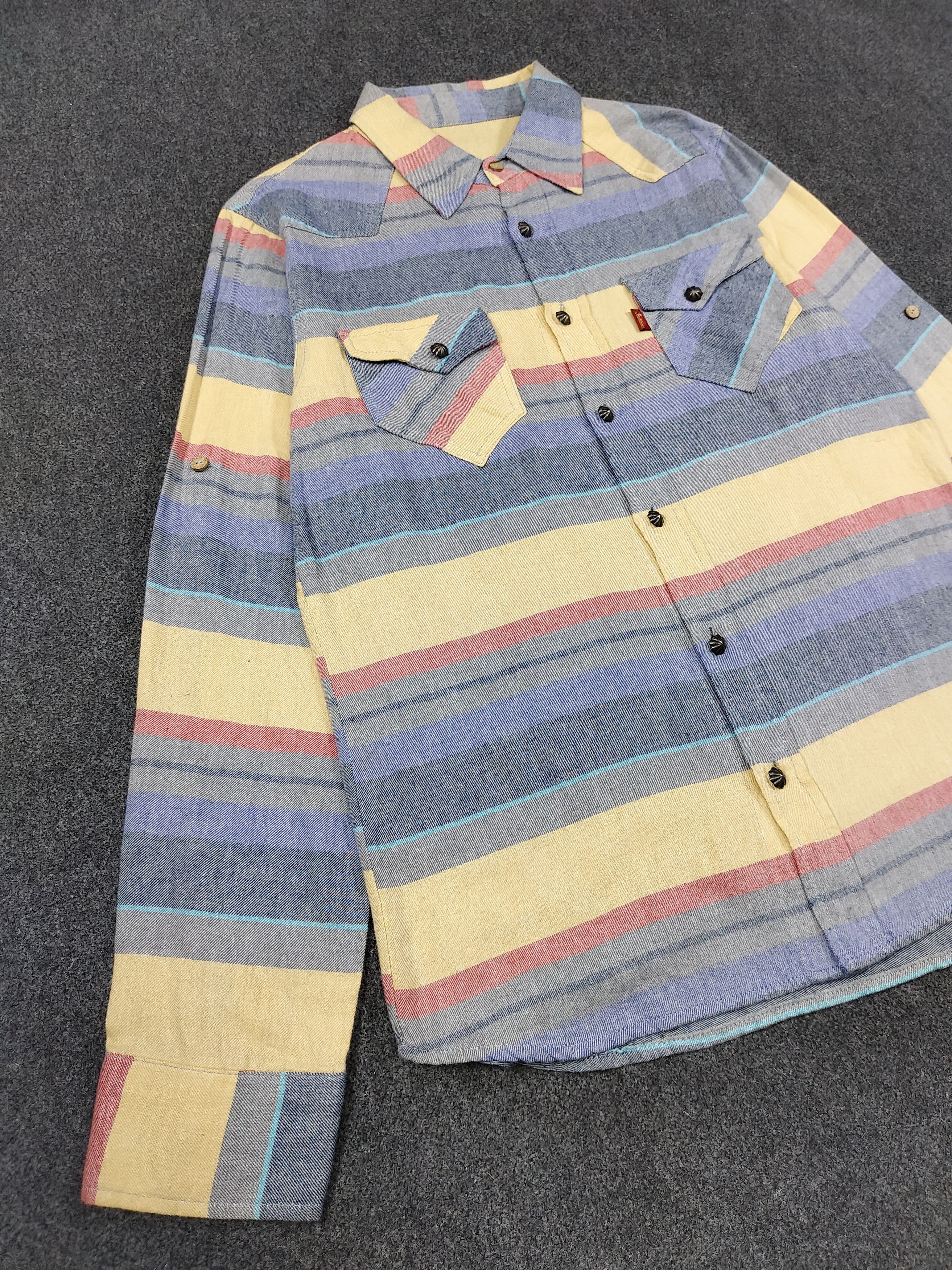 Indian Motorcycle 🔥Indian Motorcycle Vintage Western Stripe Shirt Size US M / EU 48-50 / 2 - 7 Thumbnail