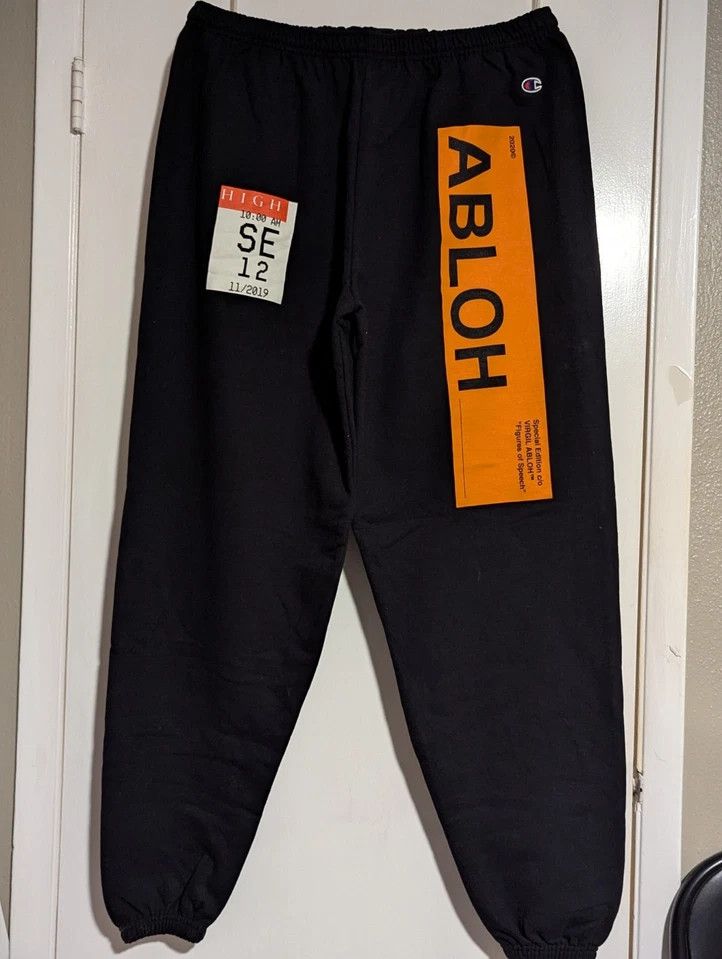 (B).Stroy Virgil Abloh X BSTROY x HIGH 2019 Sweatpants XXL RARE Size US 40 / EU 56 - 1 Thumbnail