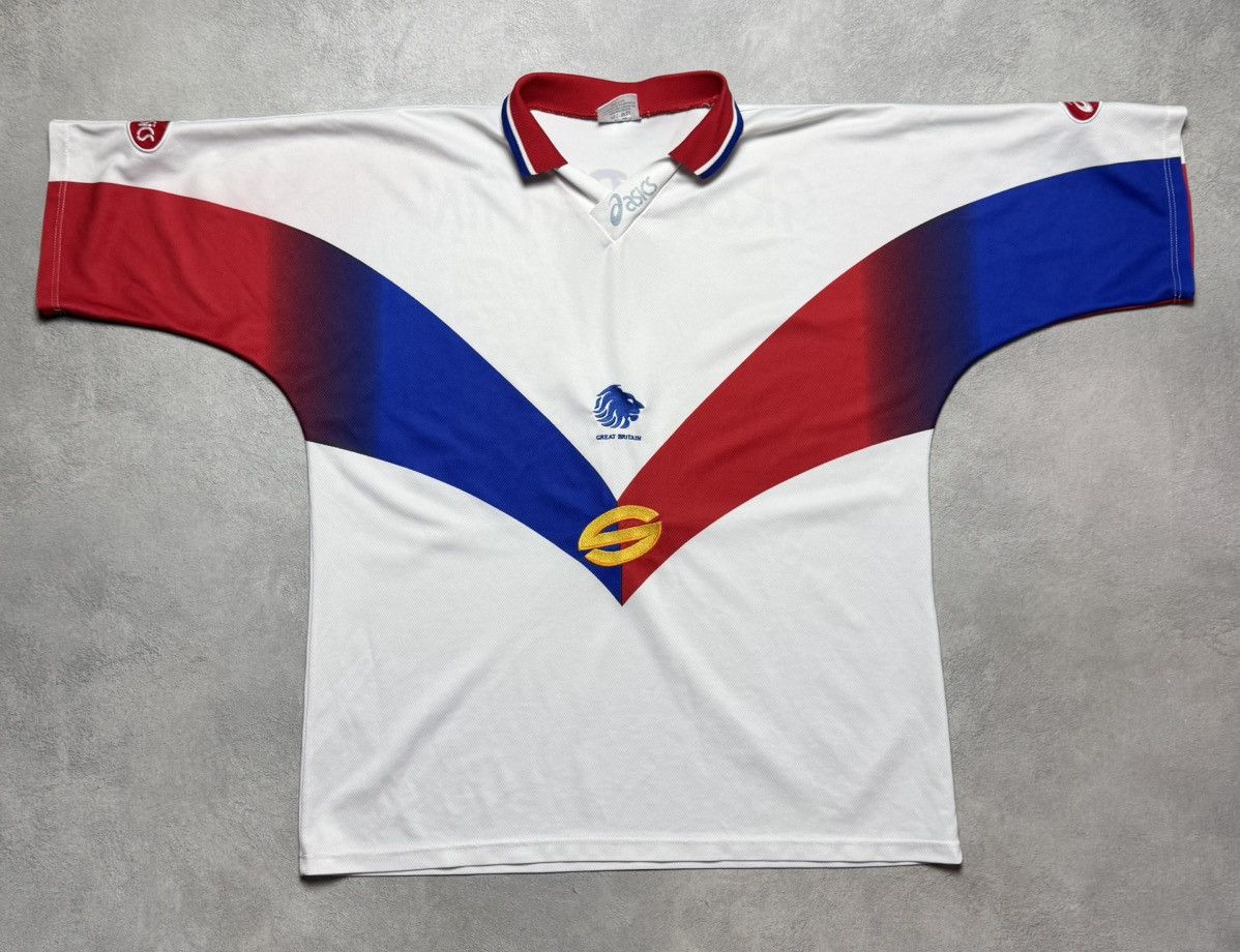 Asics Great Britain 1997 1998 Rugby Shirt Jersey Asics size XXL Size US XXL / EU 58 / 5 - 2 Thumbnail