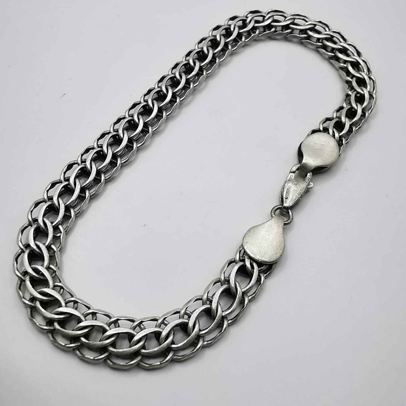 Sterling Silver Vintage Bracelet 925 Sterling Silver,Handmade 14,30g Size ONE SIZE - 3 Thumbnail