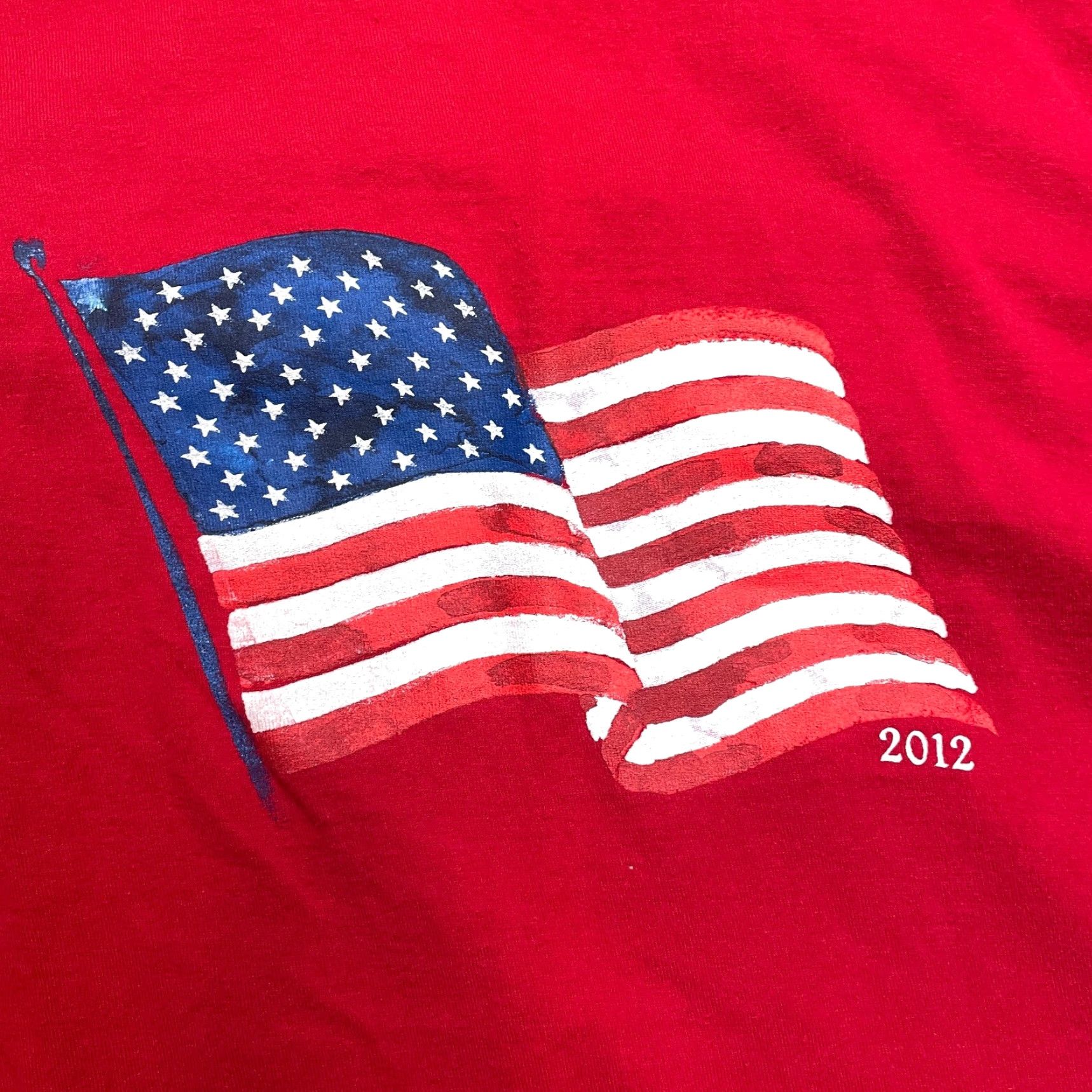 Faded Glory Faded Glory Shirt Mens 2XL Red Short Sleeve USA American Flag Graphic Cotton T-Shirt Mens Size US XXL / EU 58 / 5 - 2 Thumbnail