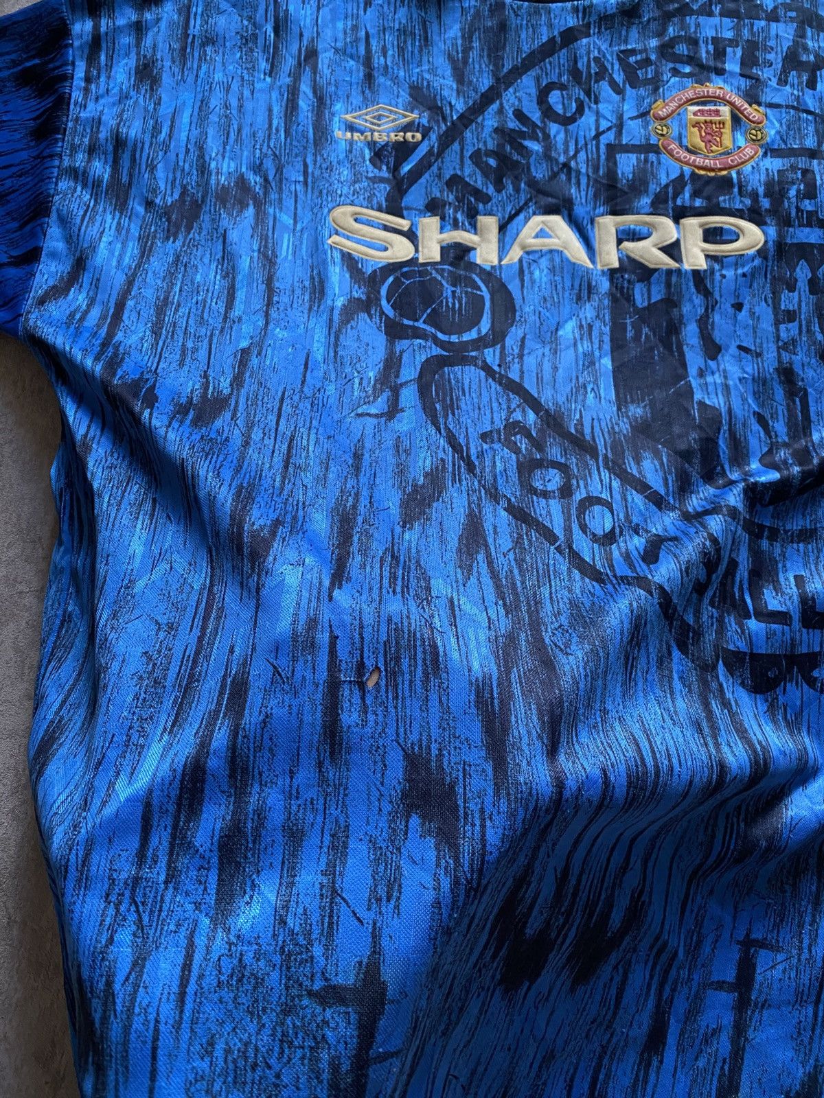 Umbro Vintage 1992-1994 Umbro Manchester United Away Jersey SHARP Size US XL / EU 56 / 4 - 4 Thumbnail