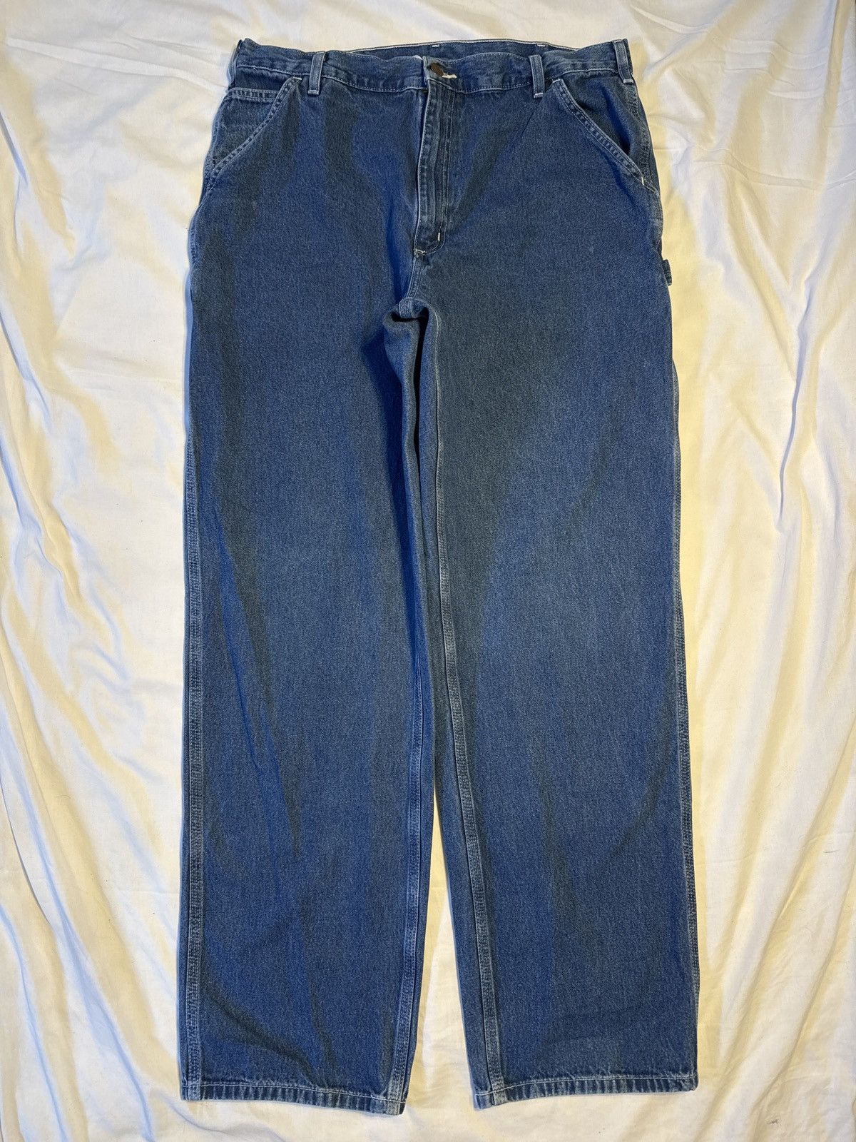 Carhartt Vintage 90s Carhartt Blue Denim Carpenter Jeans Pants Size US 36 / EU 52 - 2 Thumbnail