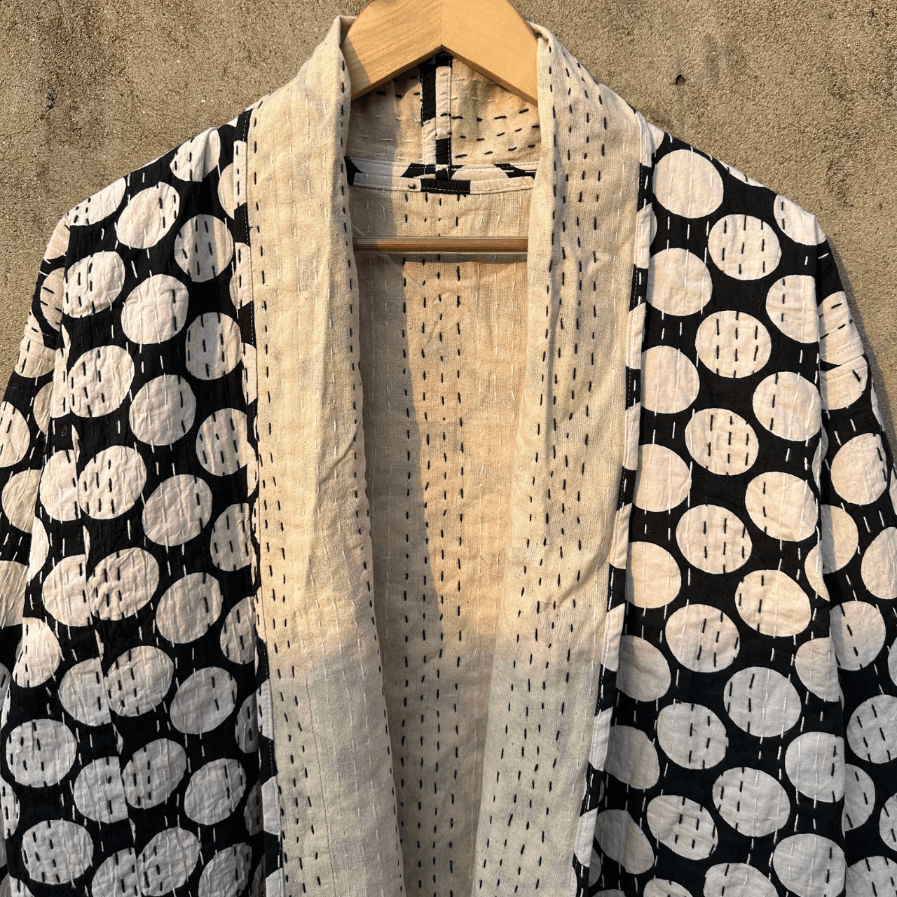 Vintage Vintage Kantha Quilted Kimono Jacket Size ONE SIZE - 3 Thumbnail
