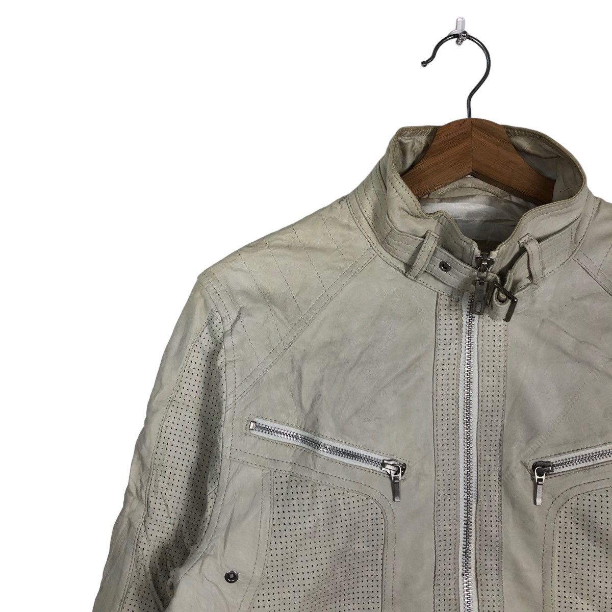 Japanese Brand 🔥Biker Jacket Genuine Leather Angee Bross Schott Perfecto Size US M / EU 48-50 / 2 - 7 Thumbnail