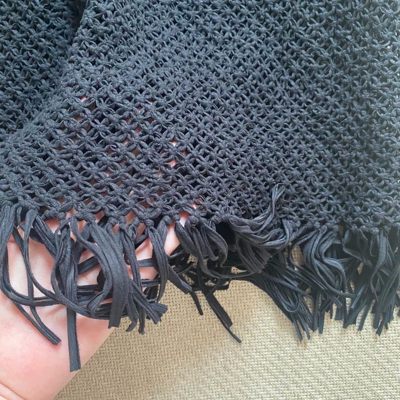 Issey Miyake Issey Miyake Black woven tassel skirt Size 25" / US 0 / IT 36 - 4 Thumbnail