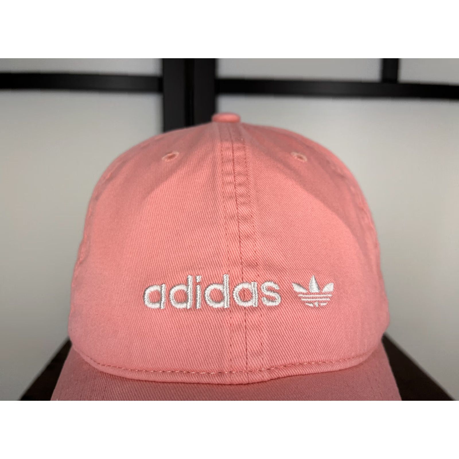 Adidas Adidas Womens Hat One Size Pink Embroidered 3 Stripes Cotton Strap Back Size ONE SIZE - 2 Thumbnail