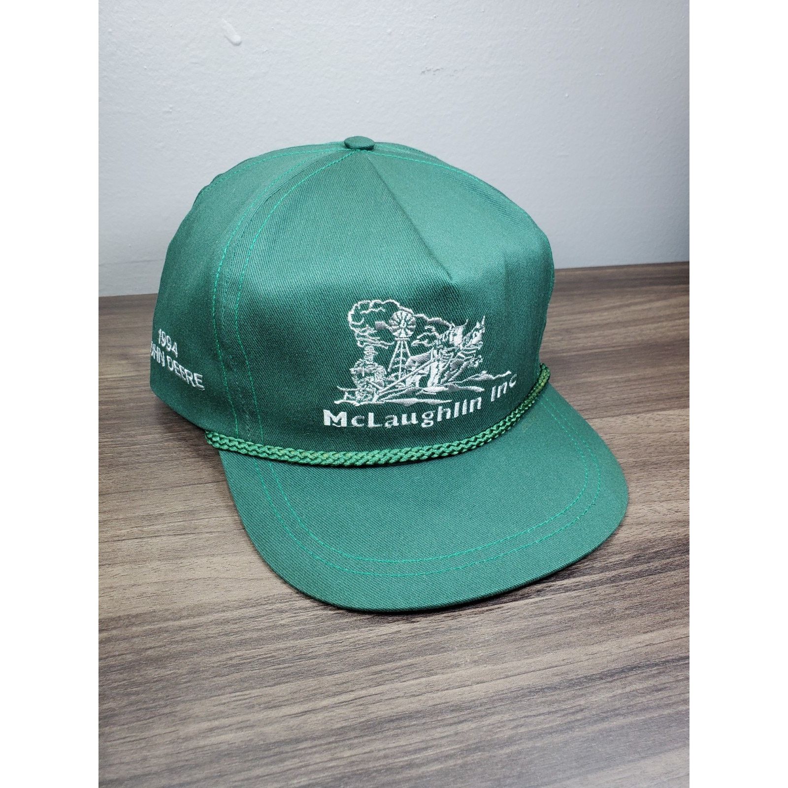 John Deere × Vintage 1994 John Deere McLaughlin Inc Greensburg KansasHat Cap Farm Size ONE SIZE - 1 Thumbnail