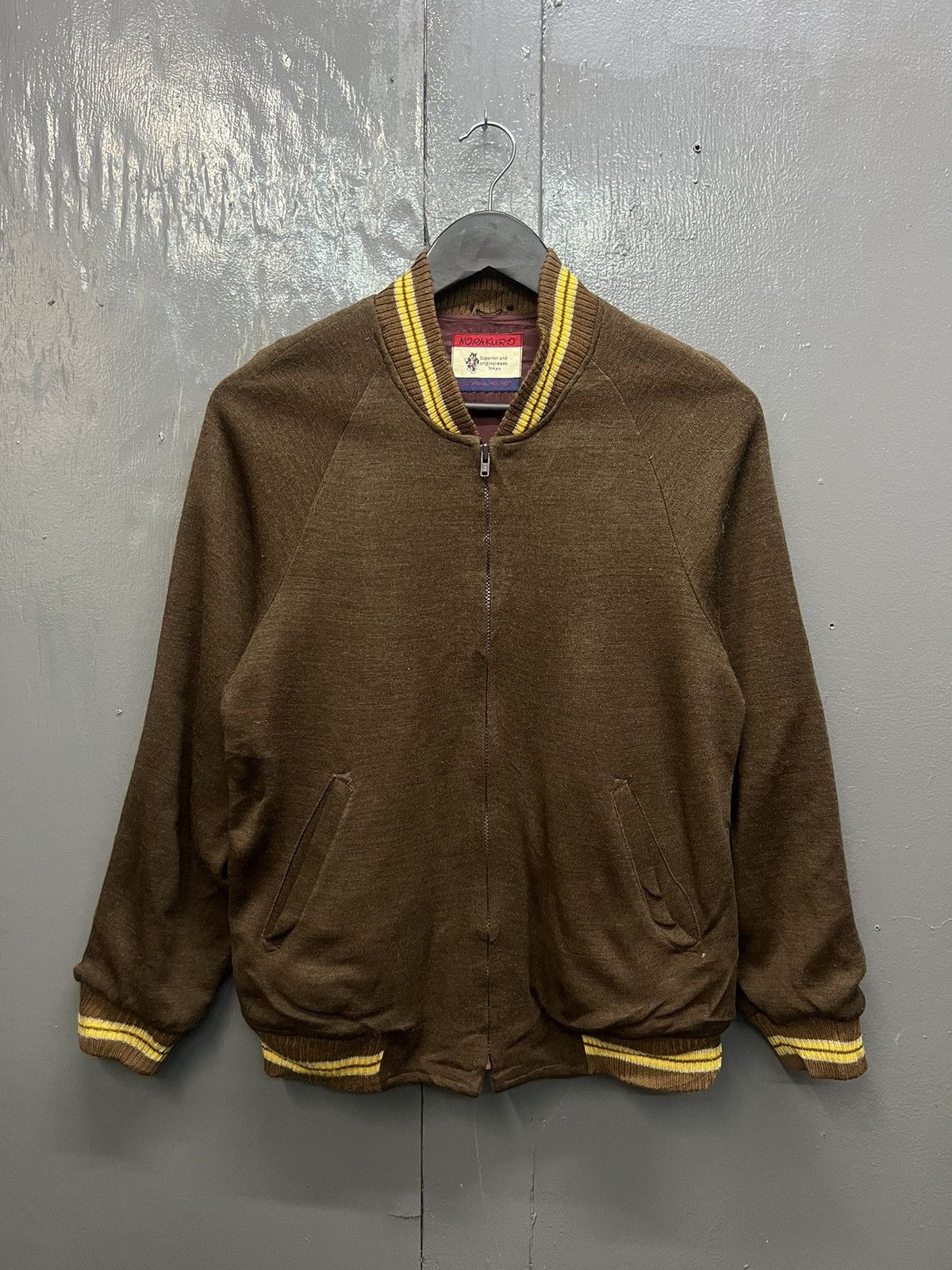 Vintage Vintage Norakuro Wool Varsity Jacket Size US S / EU 44-46 / 1 - 1 Thumbnail