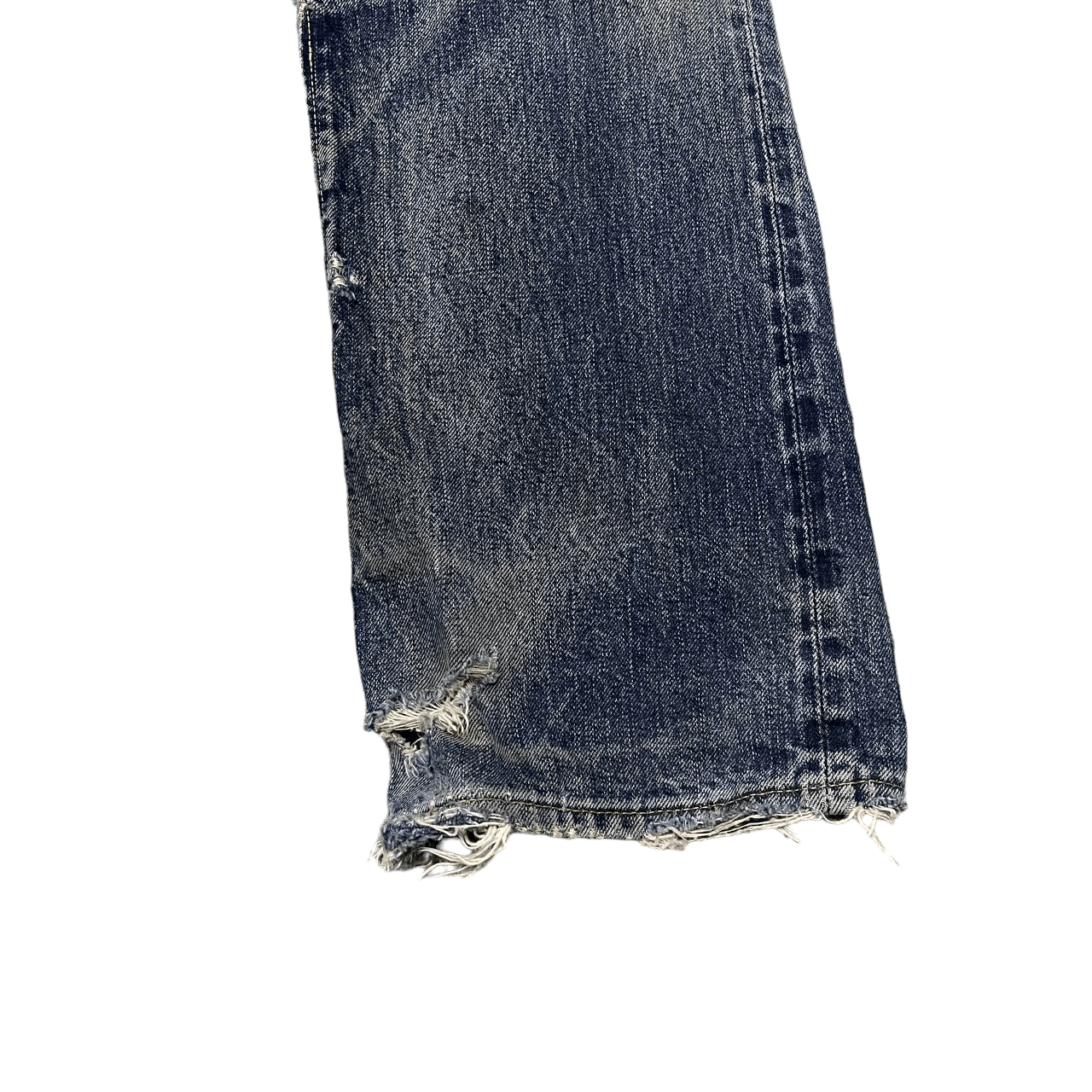 Denime Vintage Denime Japan Thrashed Denim Selvedge Leather Patch Size US 30 / EU 46 - 8 Thumbnail