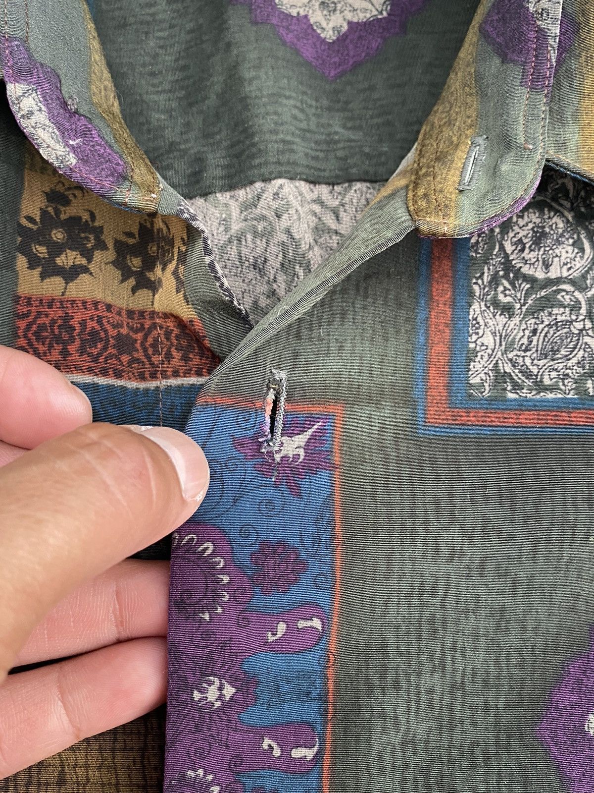 Vtg Craysun Silk Shirt Button Up