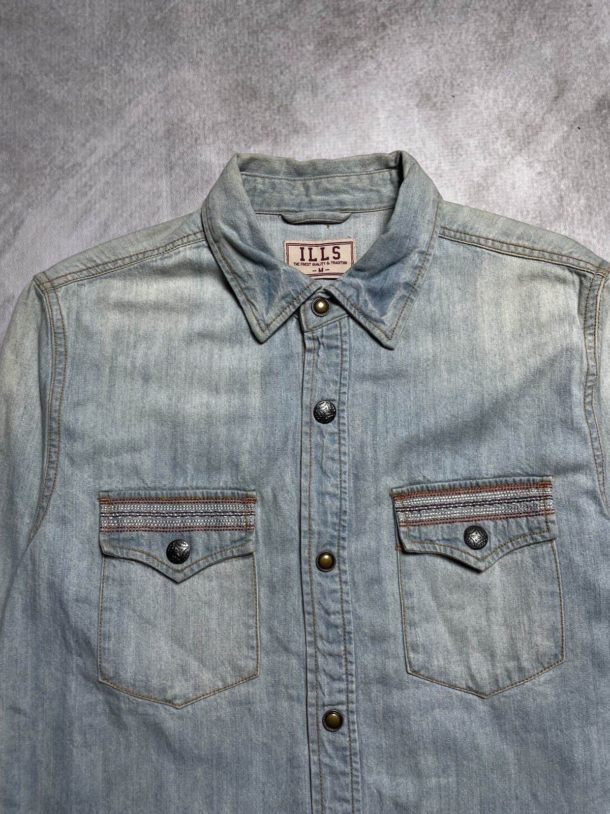 PPFM 2000’s iLLs - Sashiko Stitch Button Faded Shirt Size US M / EU 48-50 / 2 - 6 Thumbnail