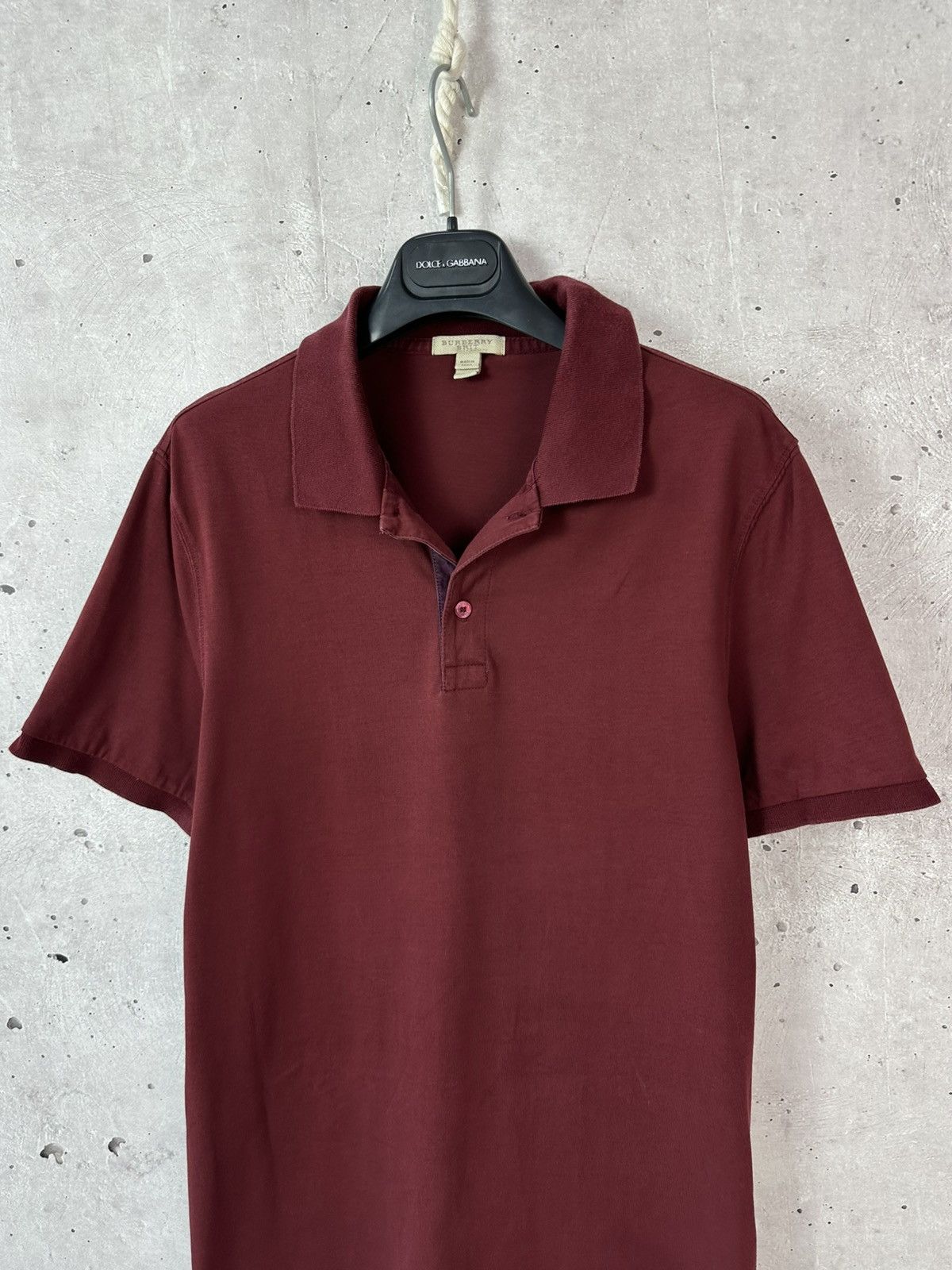 Burberry Vintage Burberry Brit Burgundy Cotton Polo Size US M / EU 48-50 / 2 - 2 Thumbnail