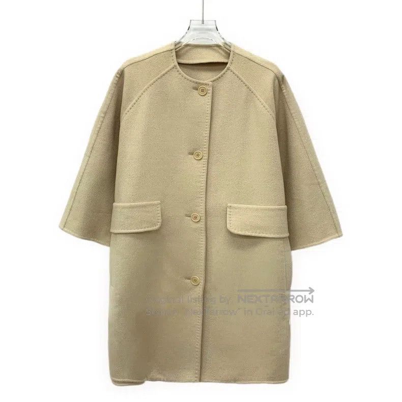 Other Max Mara Light Brown Camel Hair Round Neck Single Breasted Size XS / US 0-2 / IT 36-38 - 1 Thumbnail