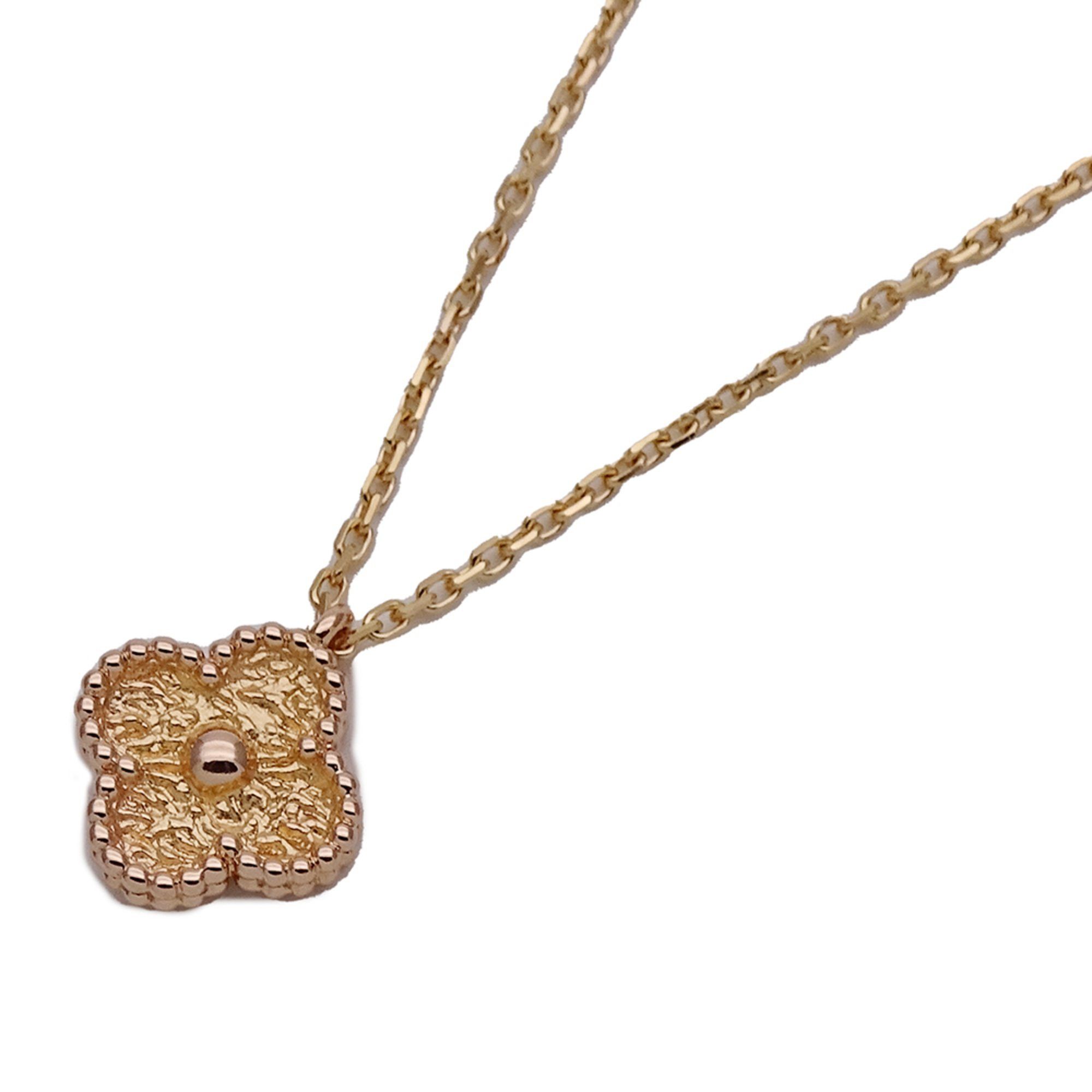 Van Cleef Arpels Sweet Alhambra necklace for women, polished 750PG pink 