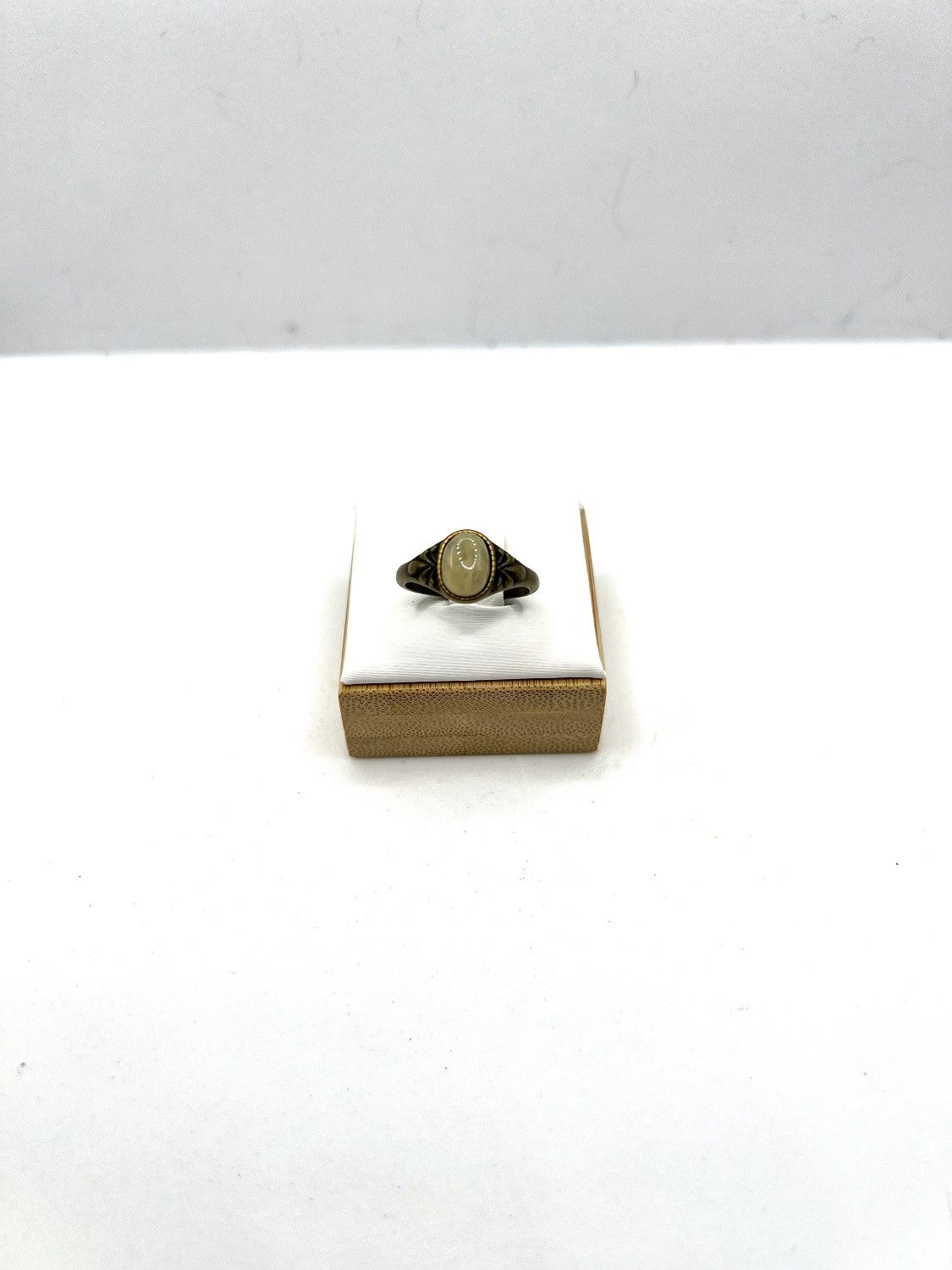Handmade Yellow Quartz bronze ring - size 6 Size ONE SIZE - 1 Thumbnail