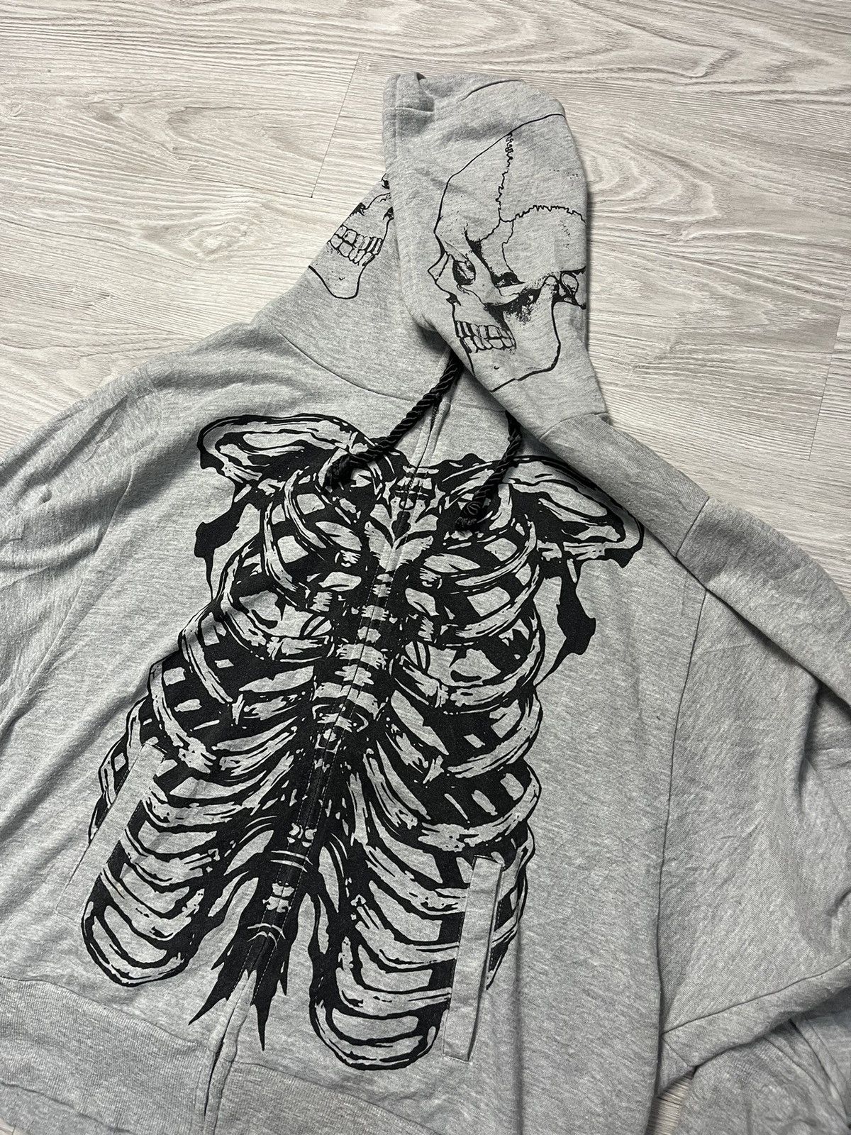 Japanese Brand × Seditionaries OGETTO Skull Graphic Printed Zipper Hoodie Size L / US 10 / IT 46 - 4 Thumbnail