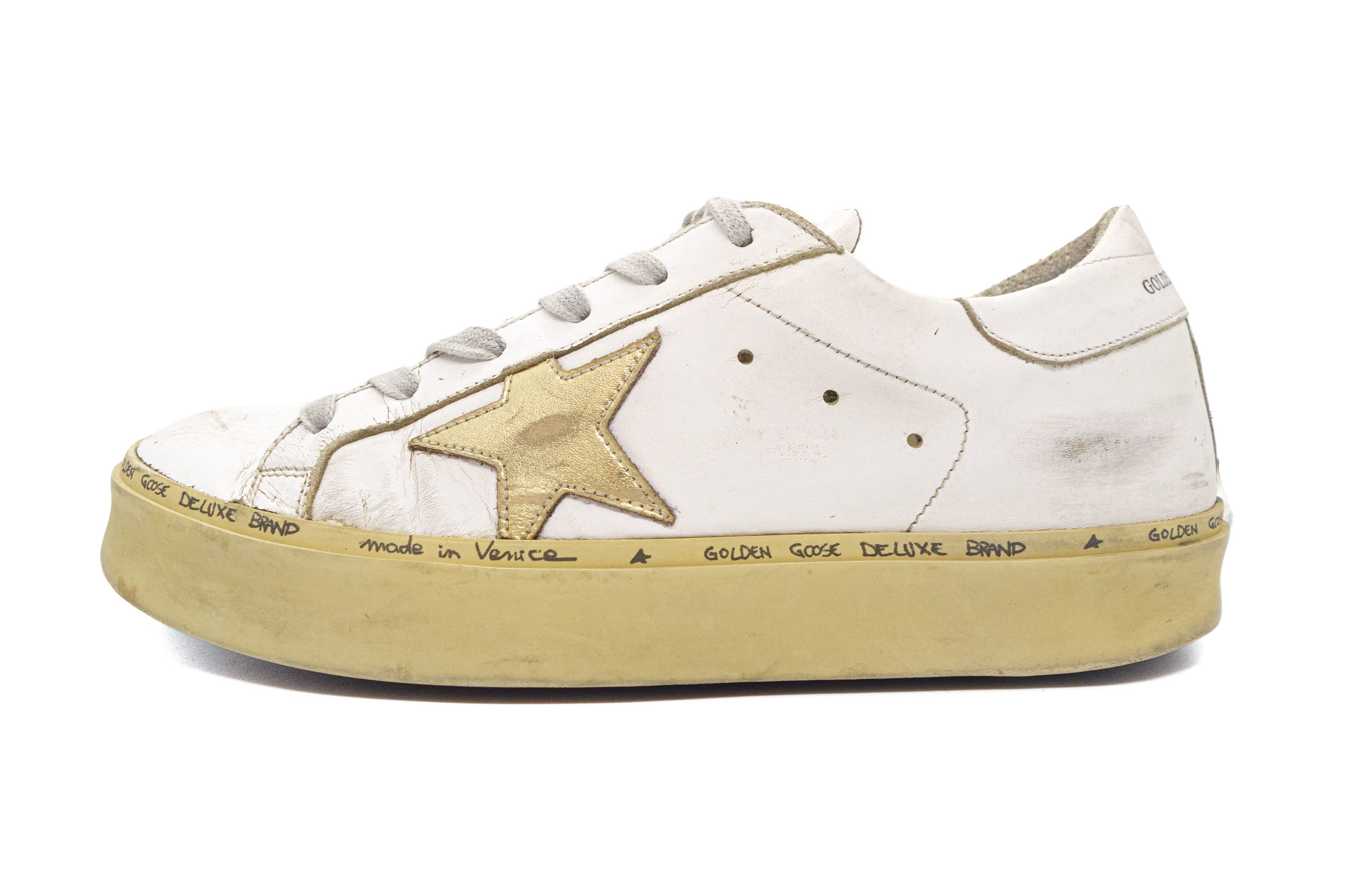 Golden Goose Hi-Star Distressed Grunge Low Sneakers Size US 9 / IT 39 - 2 Thumbnail
