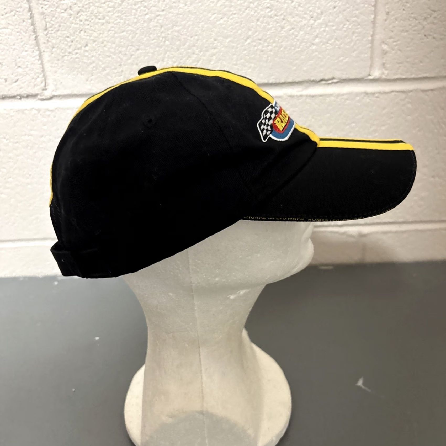 NASCAR NASCAR Florida Lottery Race for the Cash Promotional Strapback Cap Adult Size Adjustable Black Cotton Baseball Hat Mens Size ONE SIZE - 4 Thumbnail