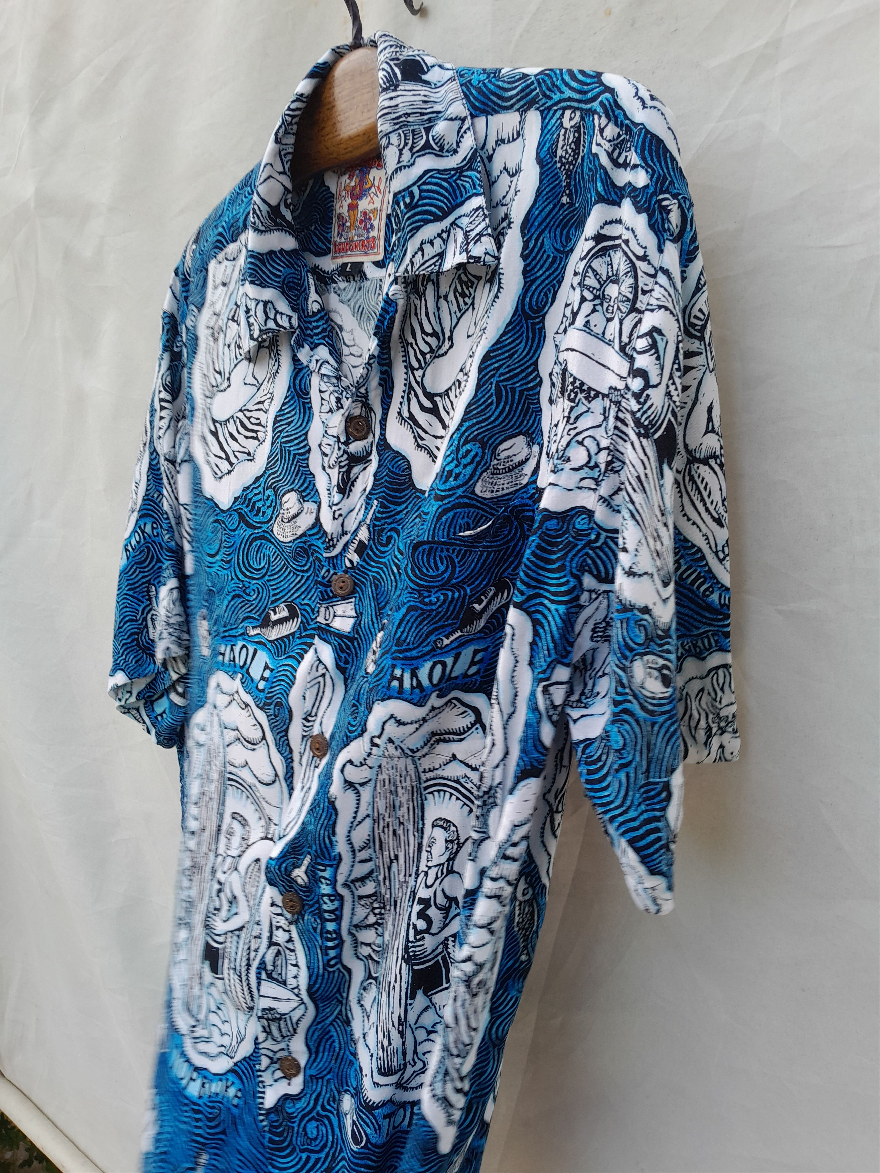 Mambo Vintage Mambo Loud Shirt Mens XL Blue Top Bloke Retro Size US XL / EU 56 / 4 - 5 Thumbnail