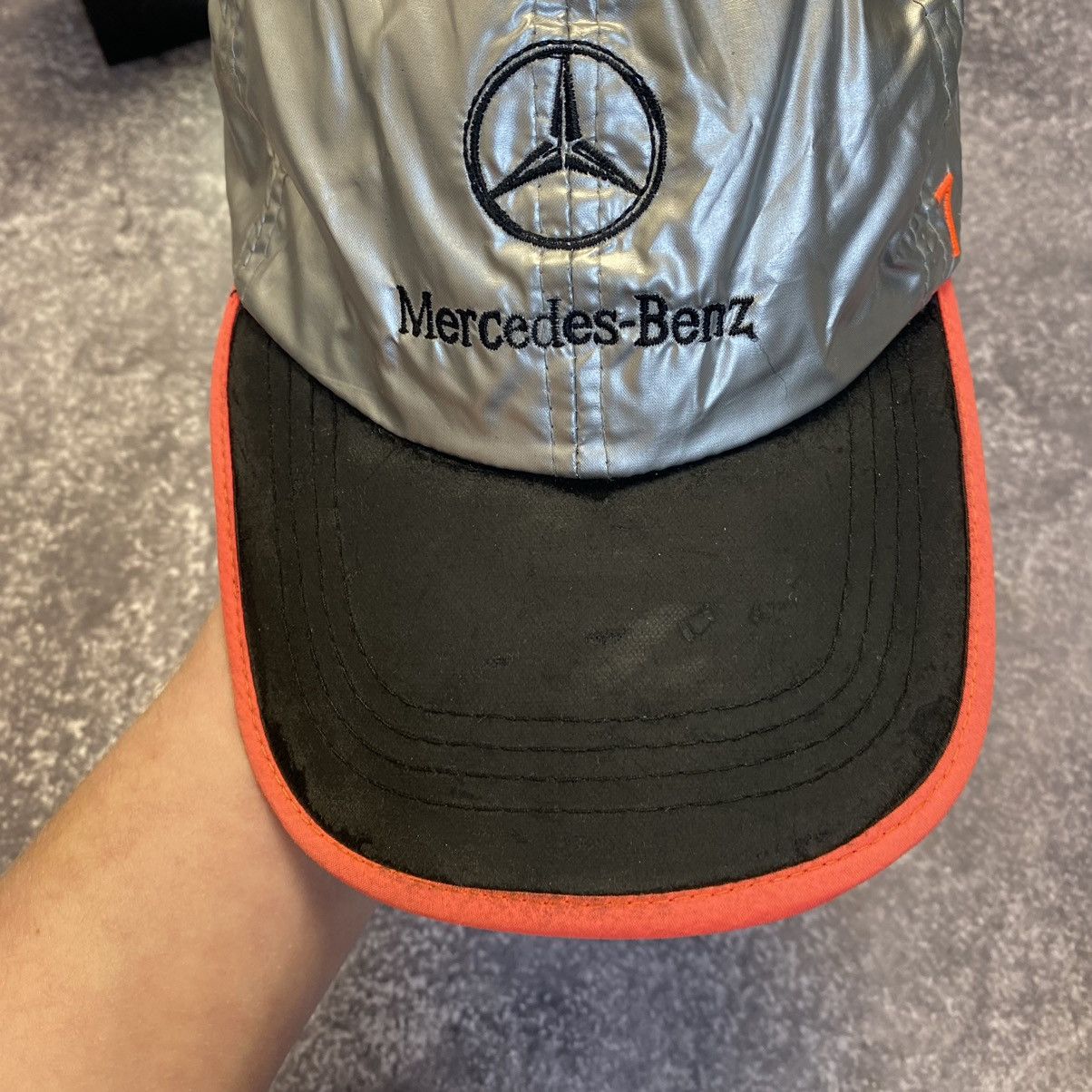Mercedes-Benz × Vintage Vintage Mercedes Benz Nylon Big Logo racing cap Size ONE SIZE - 6 Thumbnail